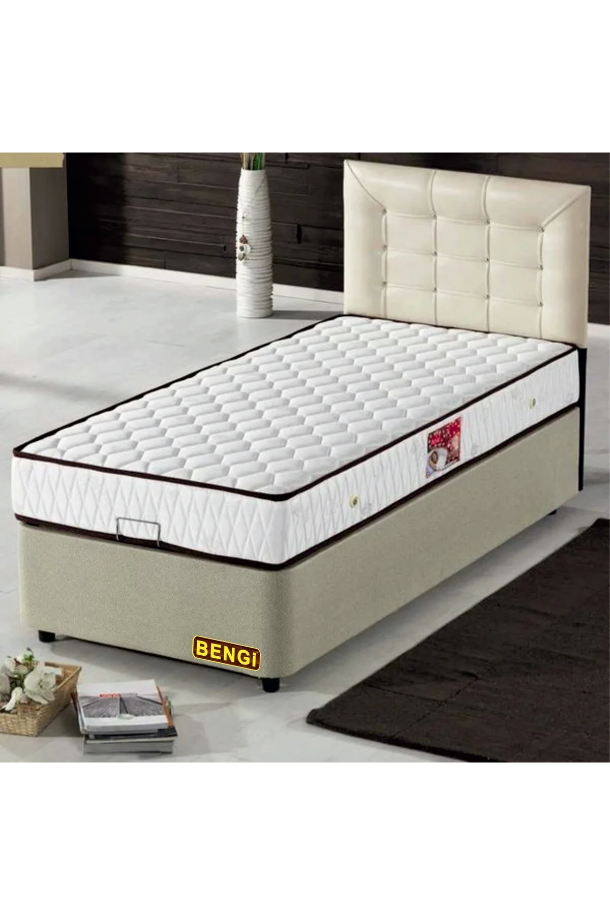 Baza-Başlık-yatak 13416 STANDART Kumaş Deri başlık Metal Çelik Ort Yatak 90*190 Baza-Başlık-yatak 13416 STANDART Kumaş Deri başlık Metal Çelik Ort Yatak 90*190 - Görsel 2