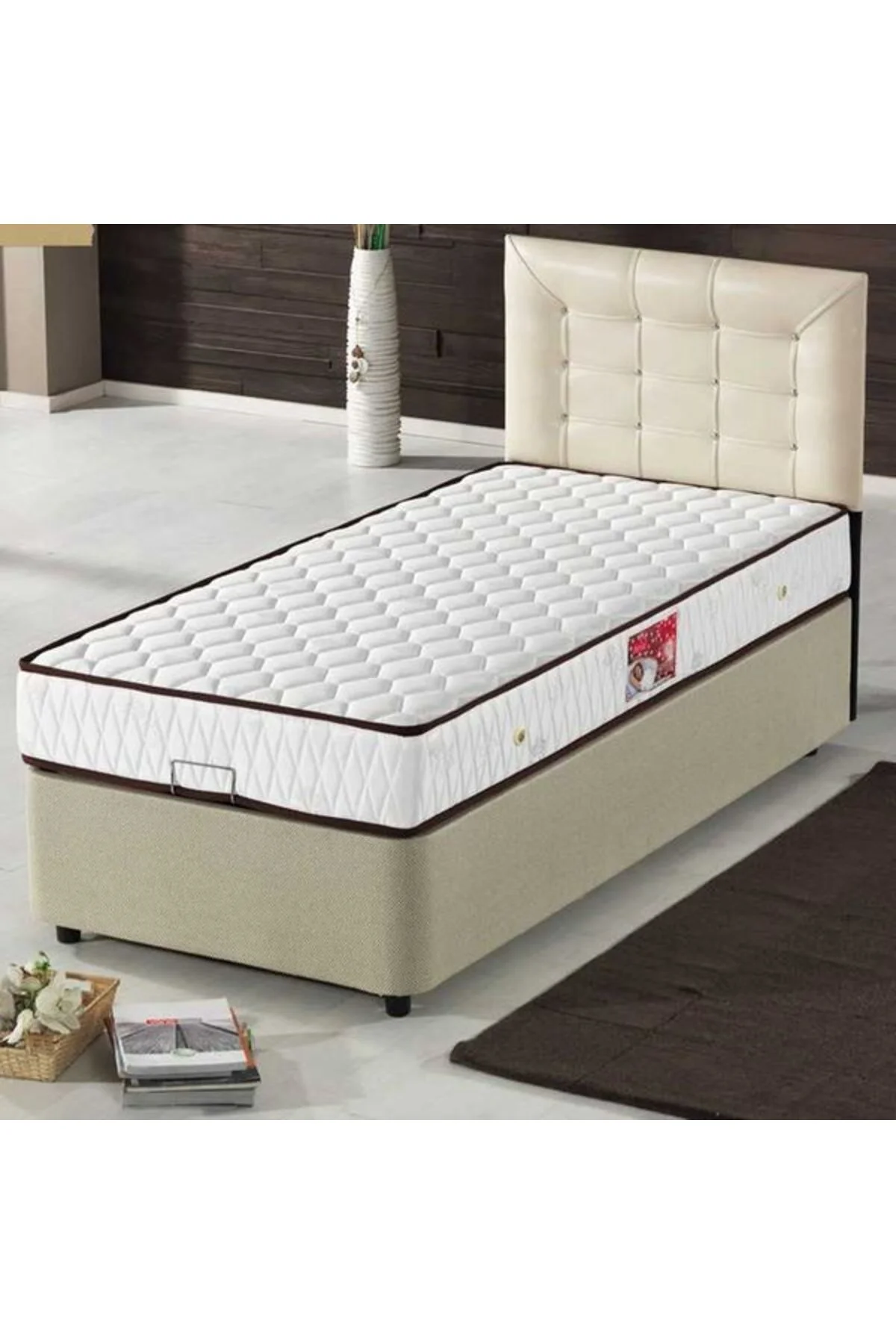 Baza-Başlık-yatak 13416 STANDART Kumaş Deri başlık Metal Çelik Ort Yatak 90*190 Baza-Başlık-yatak 13416 STANDART Kumaş Deri başlık Metal Çelik Ort Yatak 90*190