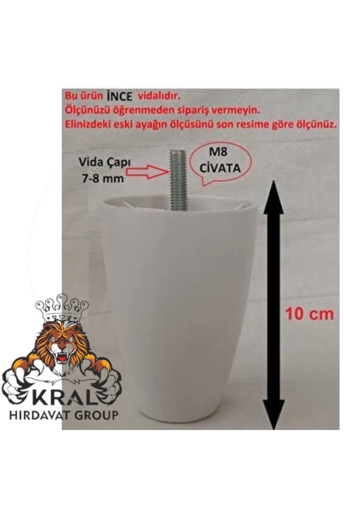 Baza, Dolap Ayak 4 Adet Kahverengi Veya Beyaz Çeşitleri 10 Cm 5x1