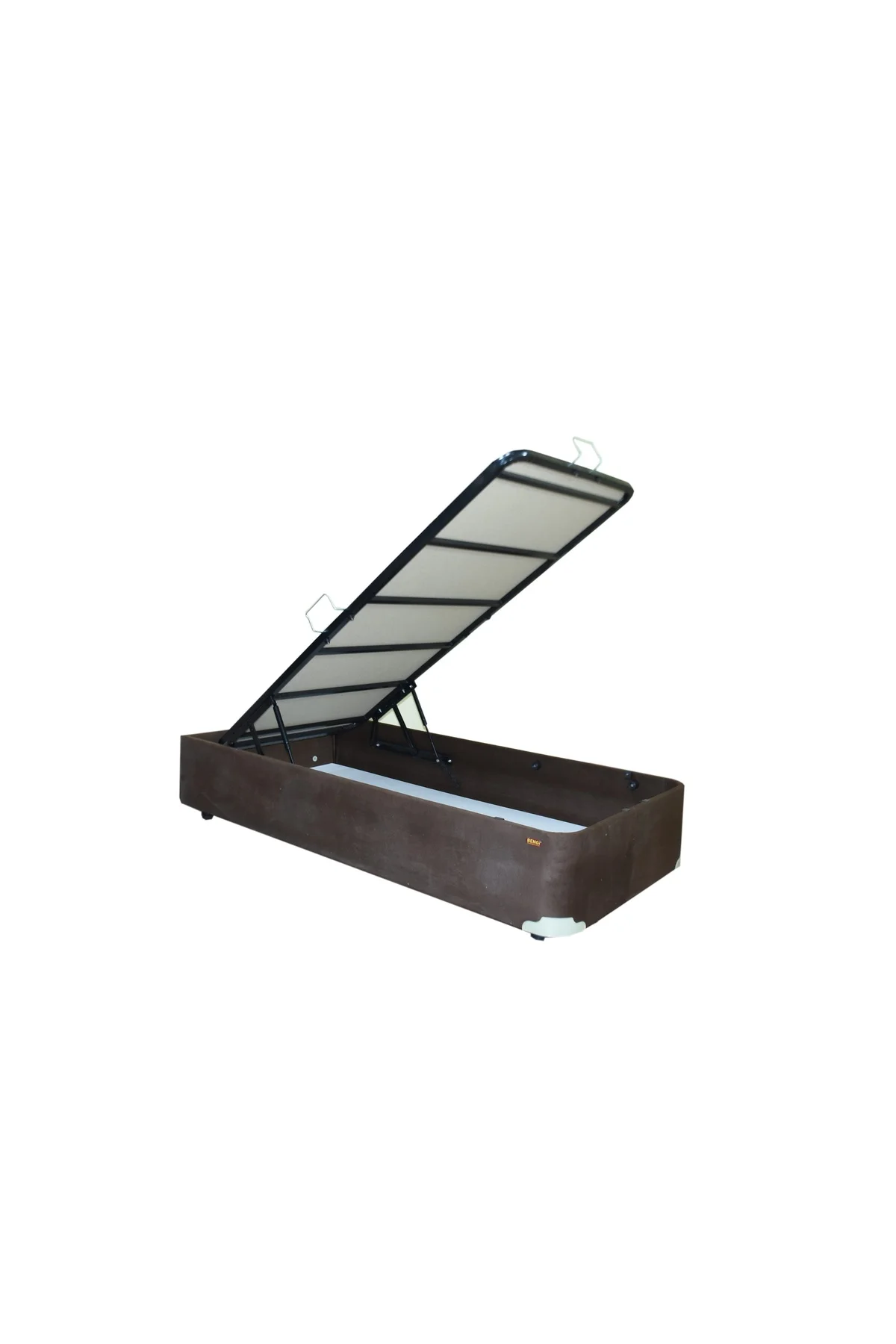 Baza TAY TÜY 13425 model Kumaş KAHVERENGİ Metal Fırın Boya 90*190 El Yapım - Görsel 5