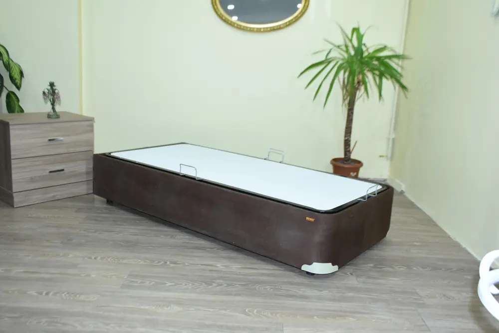 Baza TAY TÜY 13425 model Kumaş KAHVERENGİ  Metal Fırın Boya 90*19