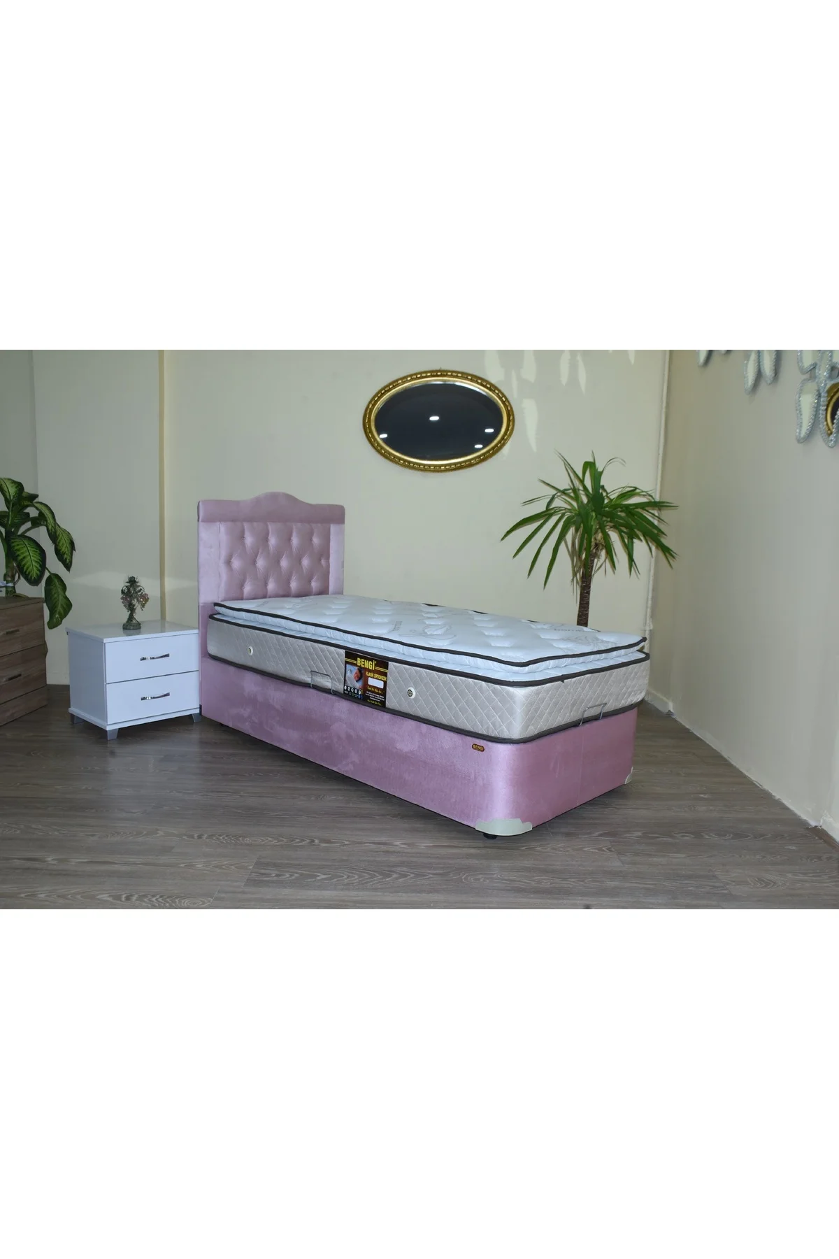 Baza Yatak Başlık 13538 Taytüy Pembe Kapitone Başlık Ort Pedli Yatak 100*200 Baza Yatak Başlık 13538 Taytüy Pembe Kapitone Başlık Ort Pedli Yatak 100*200 - Görsel 2