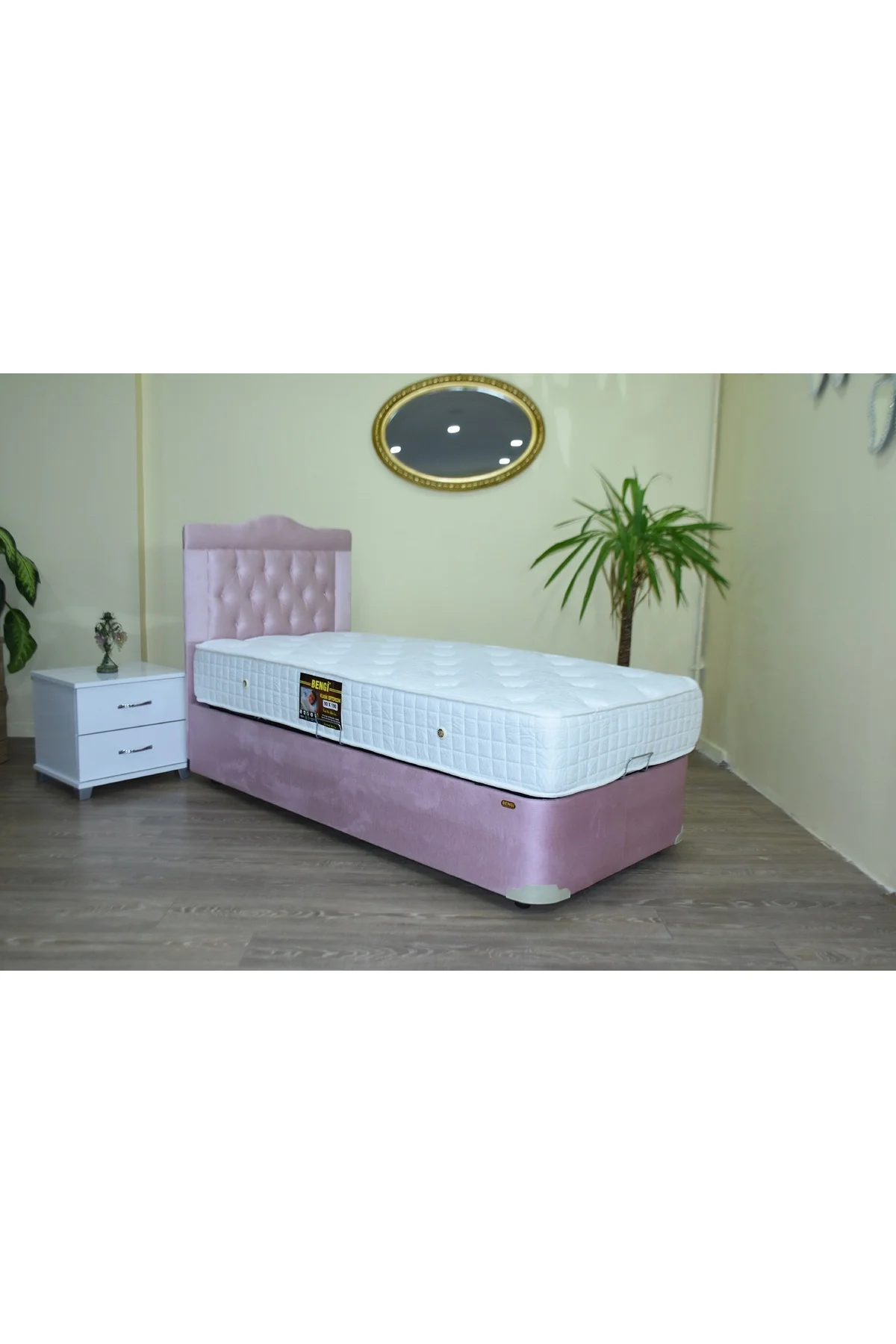 Baza Yatak Başlık 14237 Ful Ortapedik Yatak Taytüy Pembe Silin Metal 100*200 Baza Yatak Başlık 14237 Ful Ortapedik Yatak Taytüy Pembe Silin Metal 100*200 - Görsel 3
