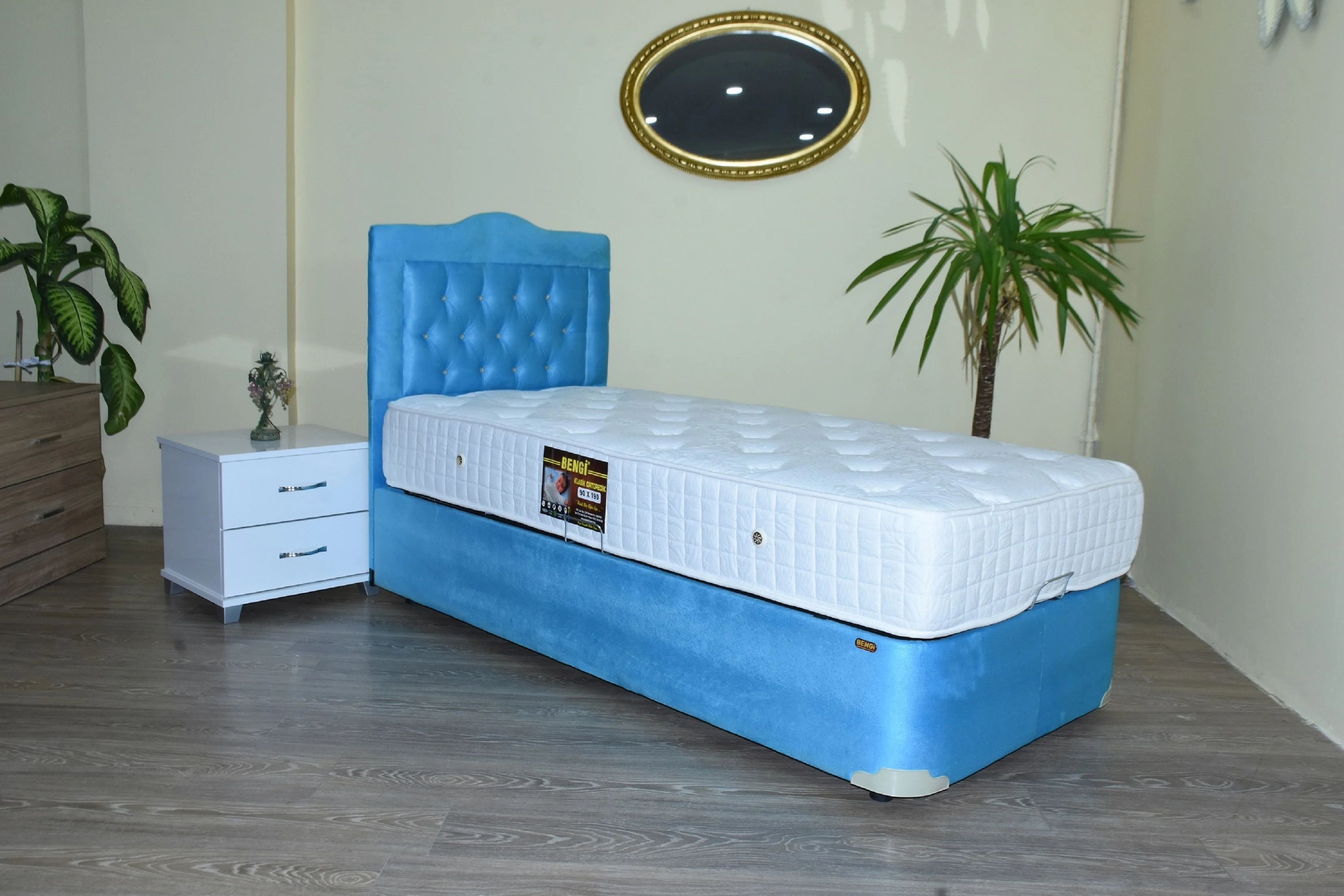 Baza Yatak Başlık 17493 Turkuaz Çelik Kasa Full Ort Yatak Kapiton Baza Yatak Başlık 17493 Turkuaz Çelik Kasa Full Ort Yatak Kapiton