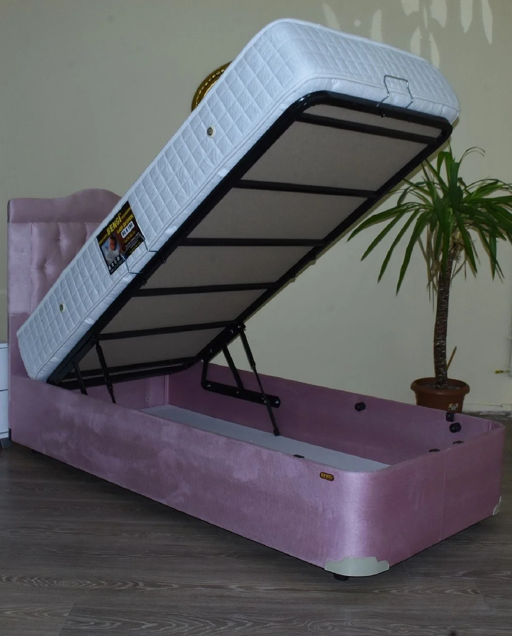 Baza Yatak Başlık Ortopedik 14236 Yatak Taytüy Mavi Silin Metal 9