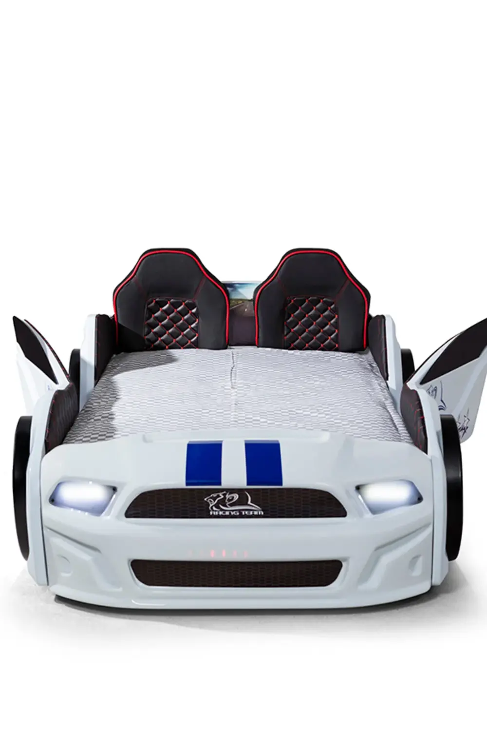 Bazalı Arabalı Yatak Kapıları Açılan Mustang Full Ledli Kumandalı