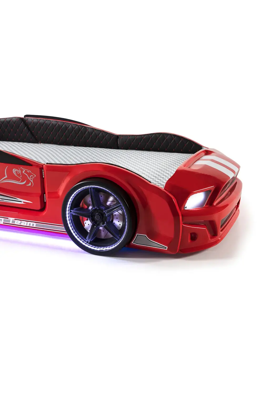 Bazalı Arabalı Yatak Kırmızı Kapıları Açılan Mustang Full Ledli K