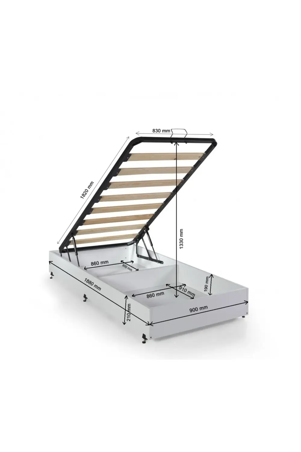 Bazalı Siyah Arabalı Yatak Kapıları Açılan MST  Full Ledli Kumand