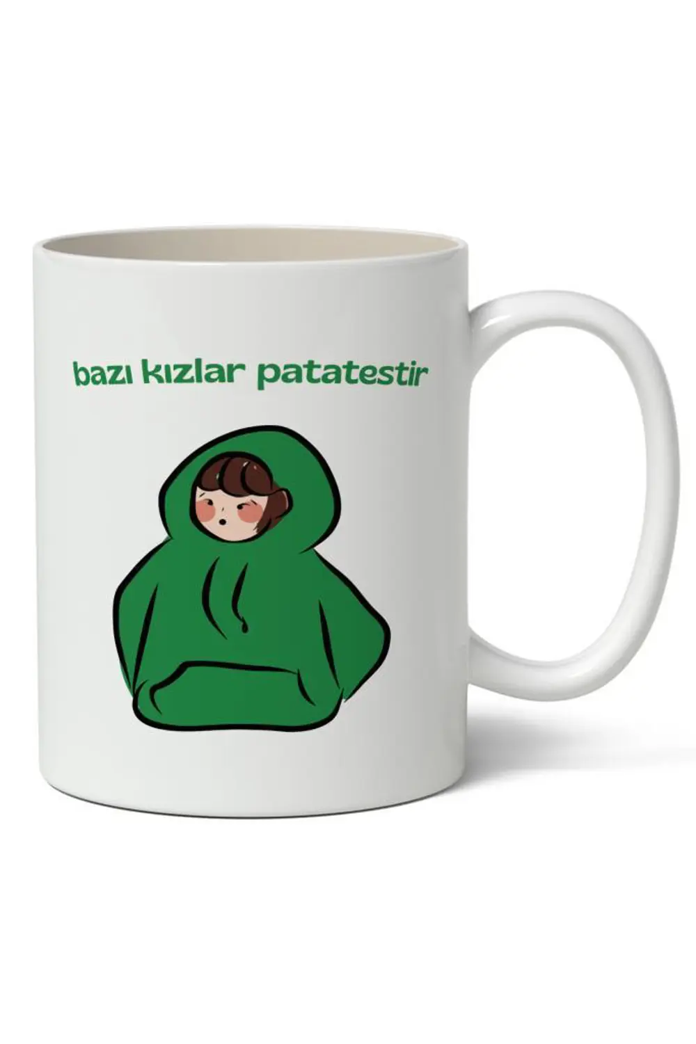 Bazı Kızlar Patatestir Baskılı Kupa Bardak Baskılı Kahve Kupa Bar