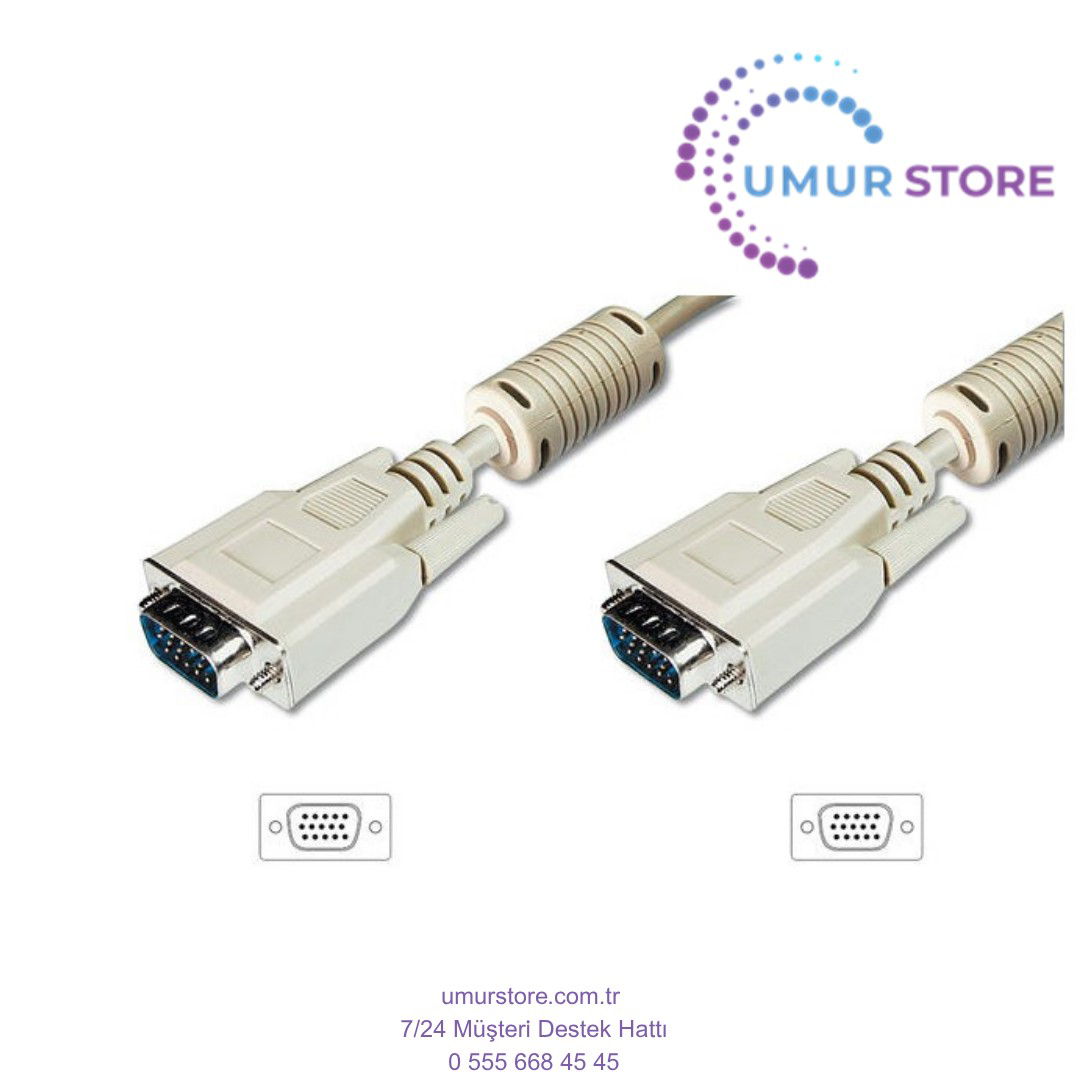Bc-Dsp-Vg-Mm-15 15 mt VGA To VGA 15PIN Erkek-Erkek 3coax AWG28 Fe