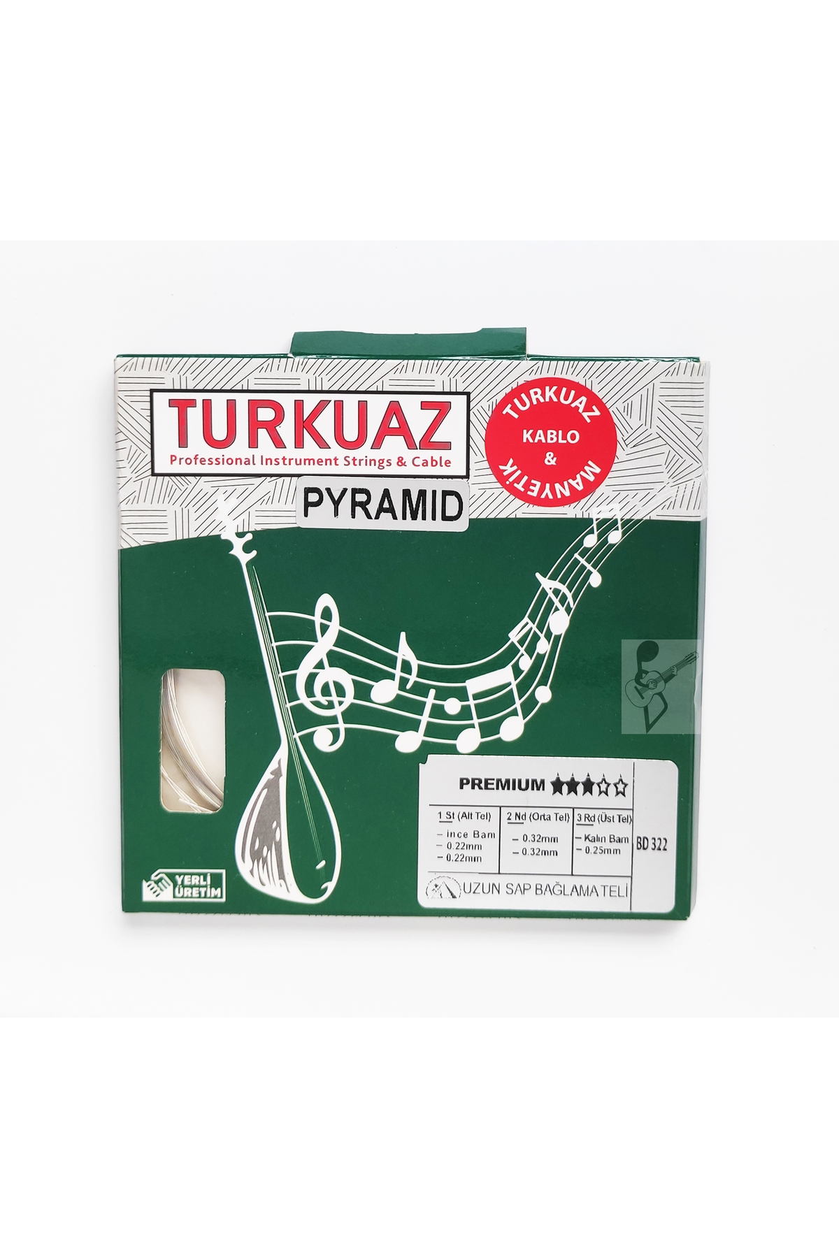 BD322 Uzun Sap Bağlama Teli Pyramid + İpekli Bam 022 SET