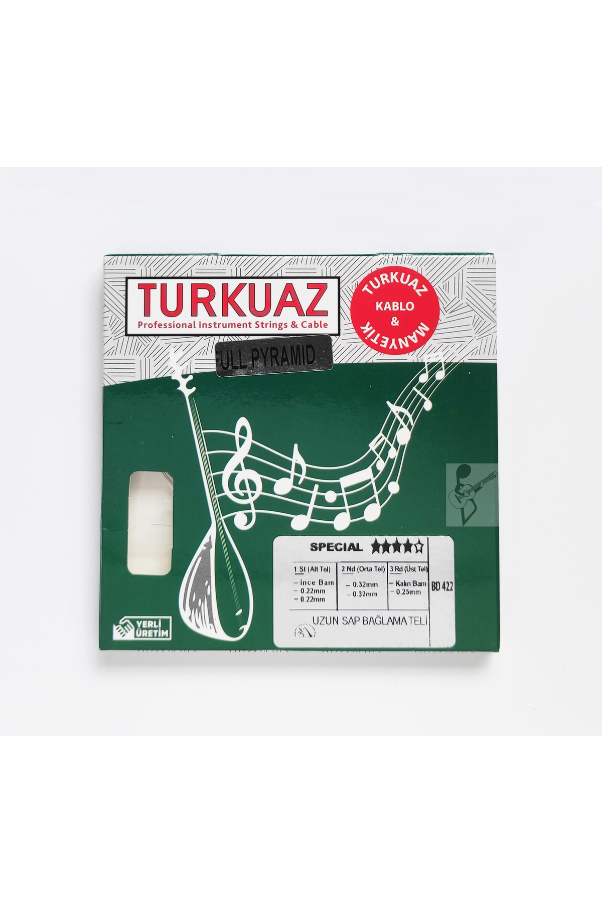 BD422 0.22 Pyramid + Pyramid Bamlı Uzun Sap Bağlama Teli 022 Takı