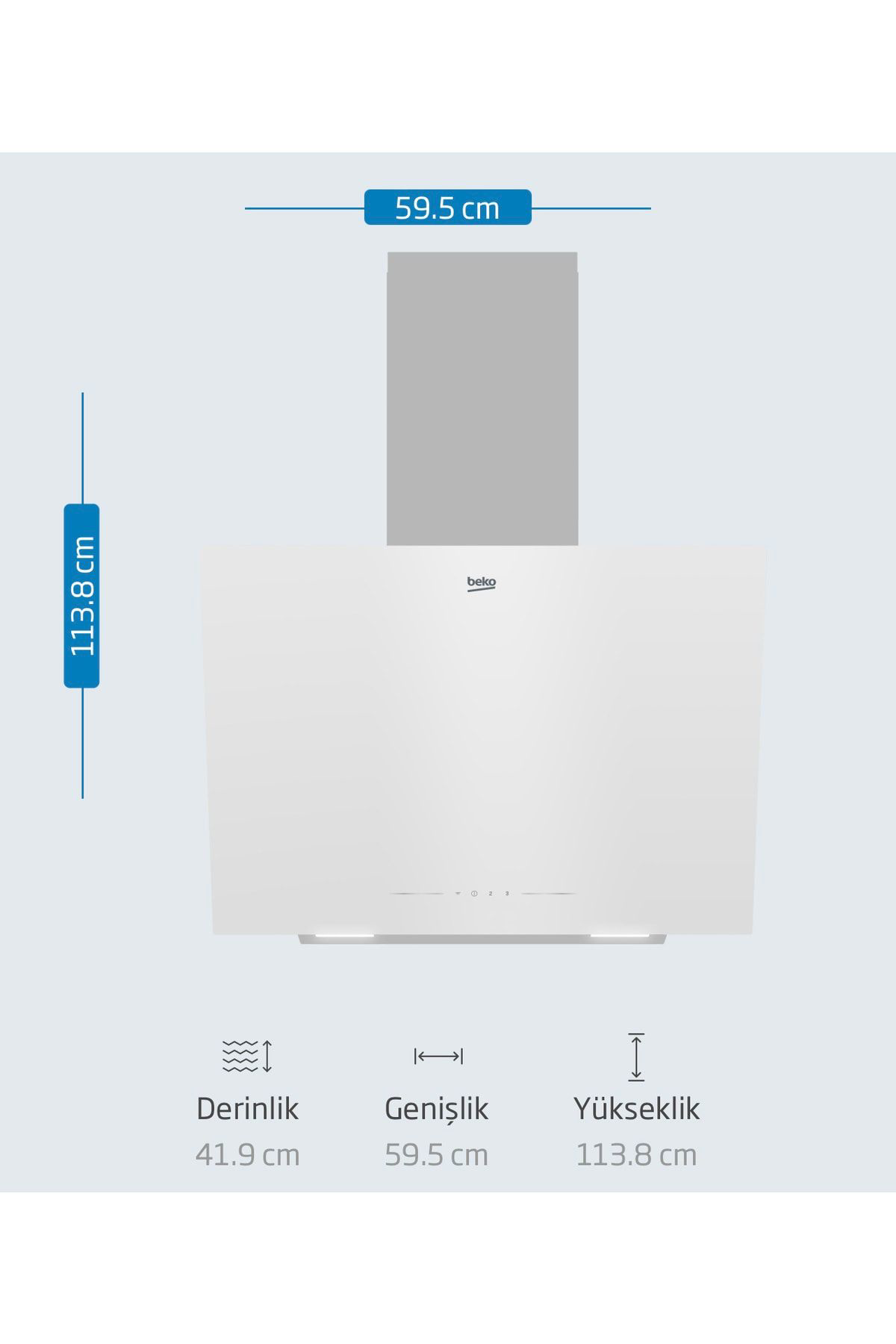 Beko Bde 6040 B Duvar Tipi Davlumbaz