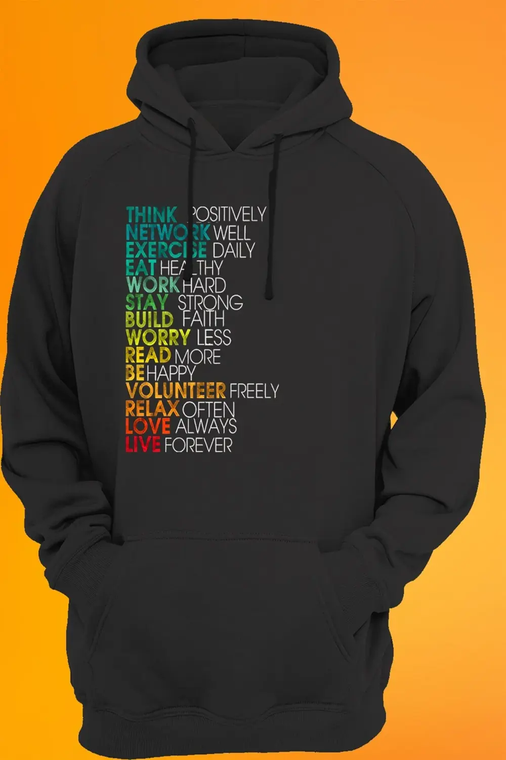 Be A Voice Not An Echo Baskılı Kapüşonlu Sweatshirt