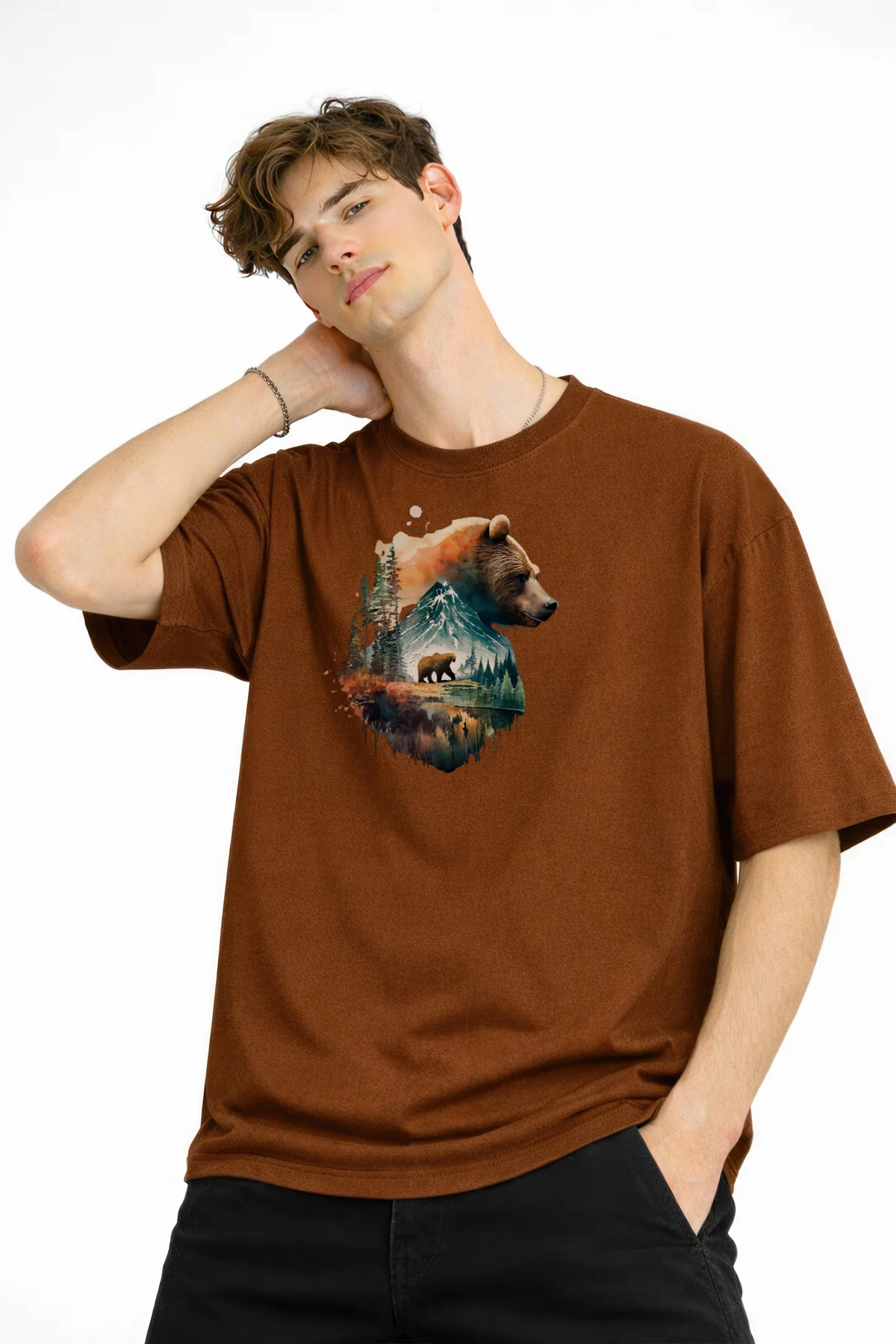 Bear2 - Oversize Tişört KAHVE Fiyatı, Yorumları ve Özellikleri