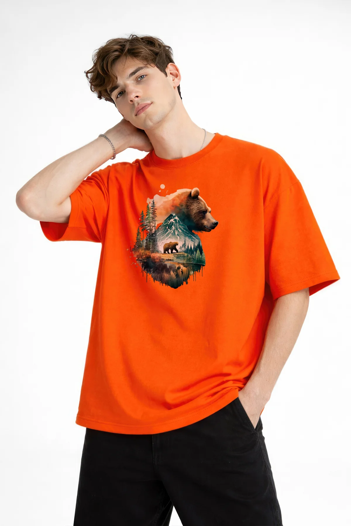 Bear2 - Oversize Tişört TURUNCU Fiyatı, Yorumları ve Özellikleri