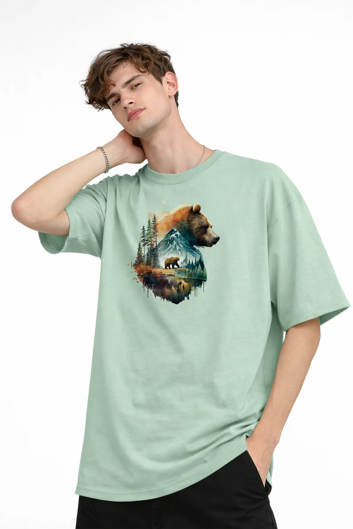 Bear2 - Oversize Tişört SU YESILI Fiyatı, Yorumları ve Özellikleri
