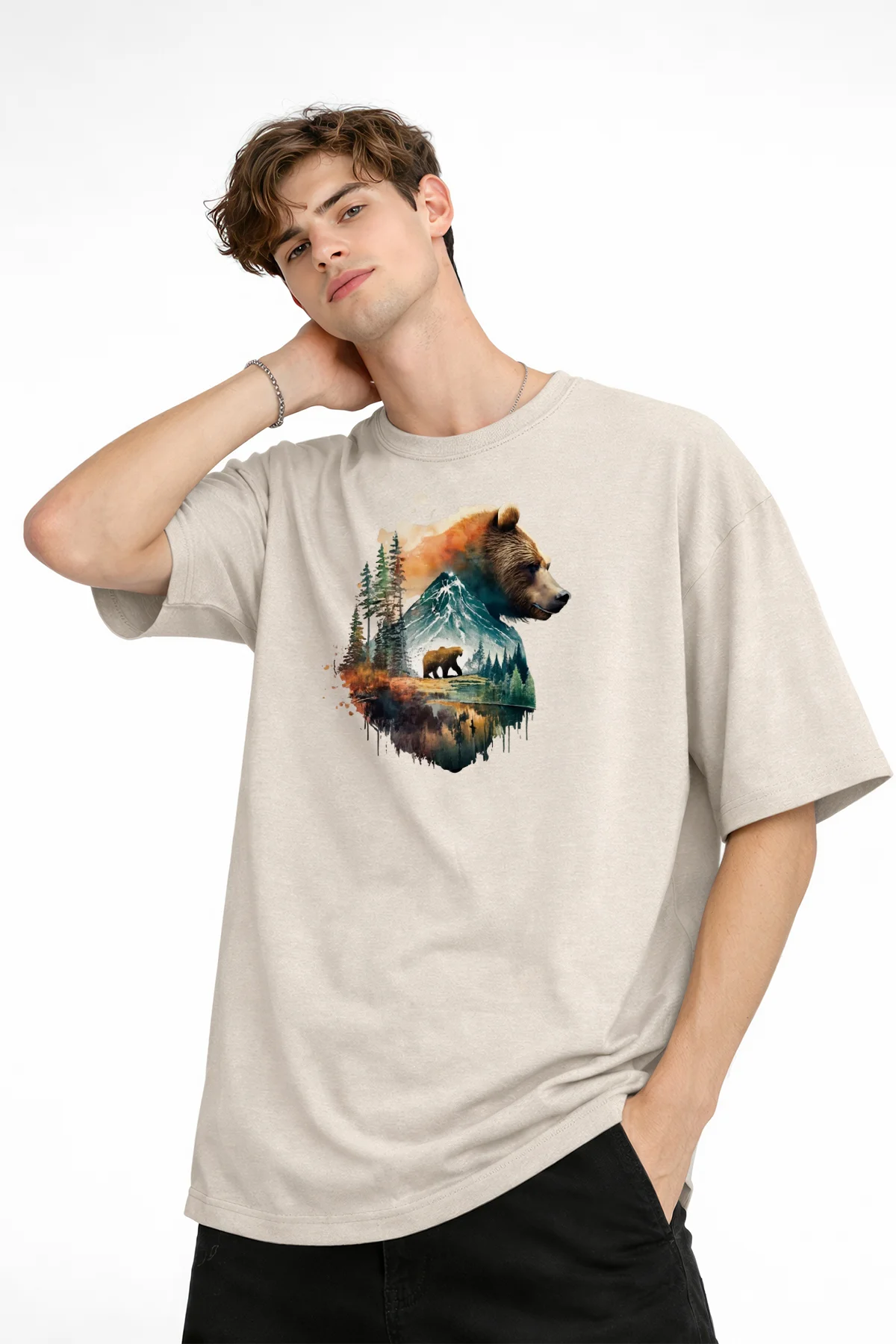 Bear2 - Oversize Tişört BEJ Fiyatı, Yorumları ve Özellikleri