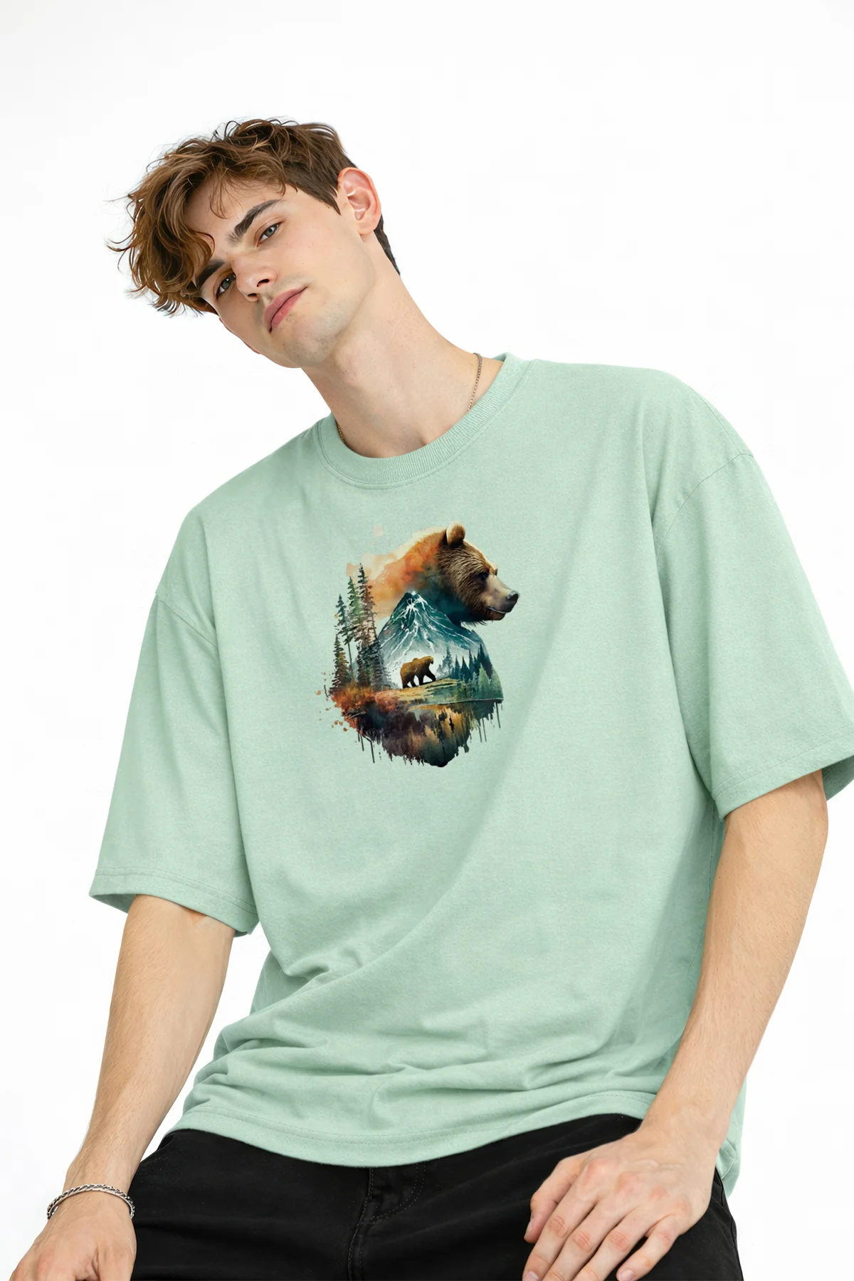Bear2 - Oversize Tişört SU YESILI Fiyatı, Yorumları ve Özellikleri