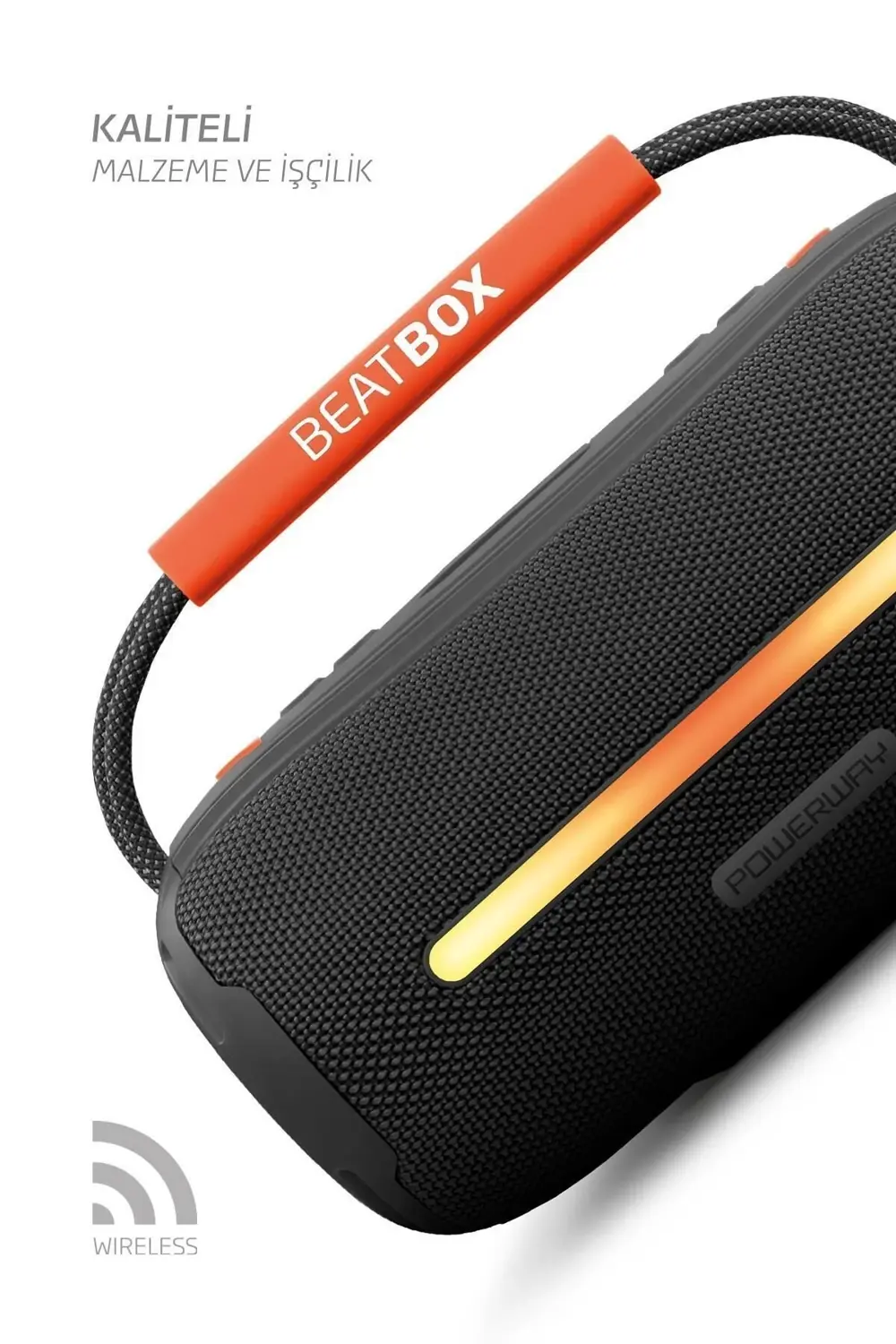 Teknotrust Beatbox Siyah Led İşıklı Dayanıklı Ses Bombası Usb Sd Aux Fm Rady