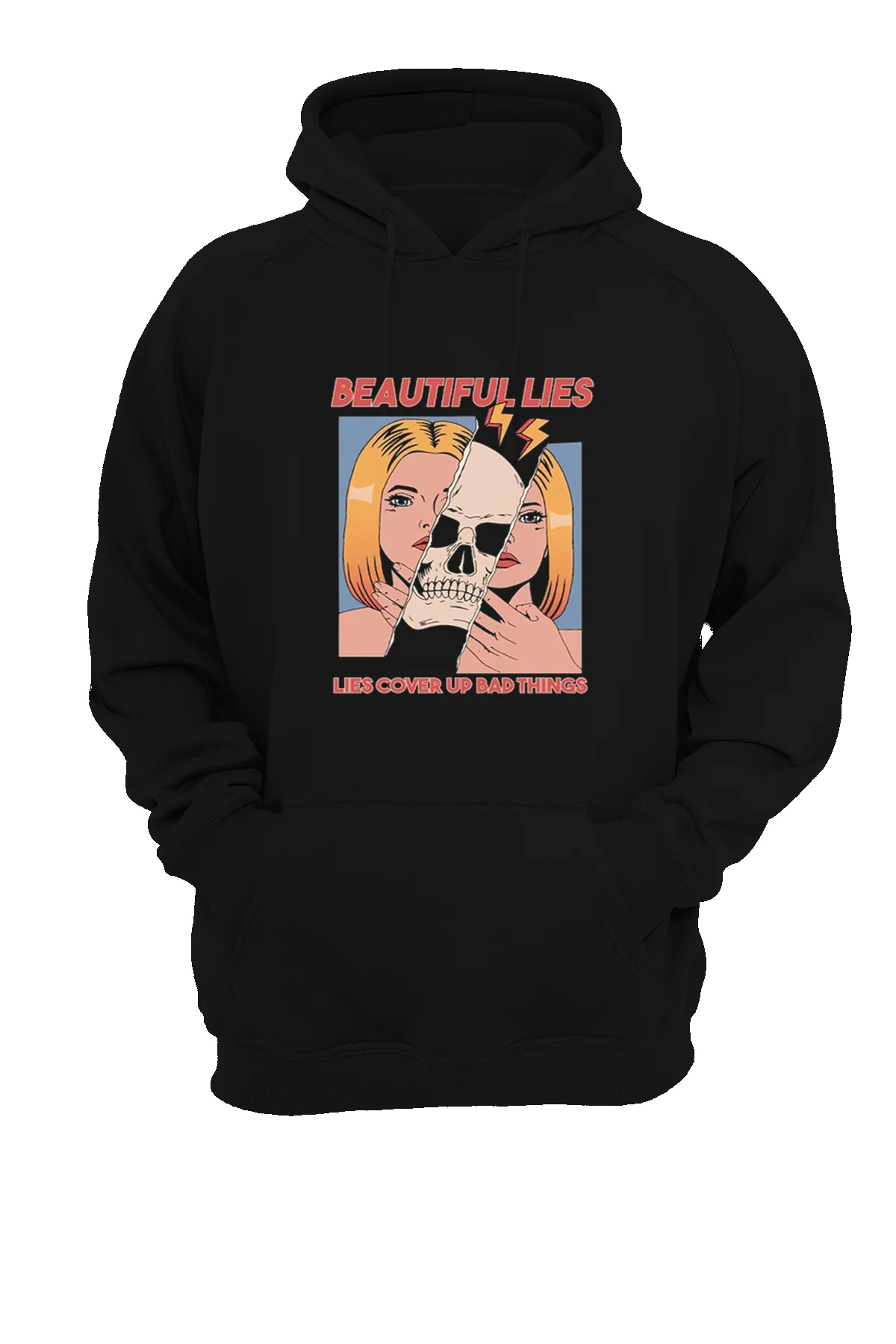 Beatiful Lies Baskıl, 3 iplik. Şardonlu, İçi Polar, Kalın, (600 gr.) Sweatshirt
