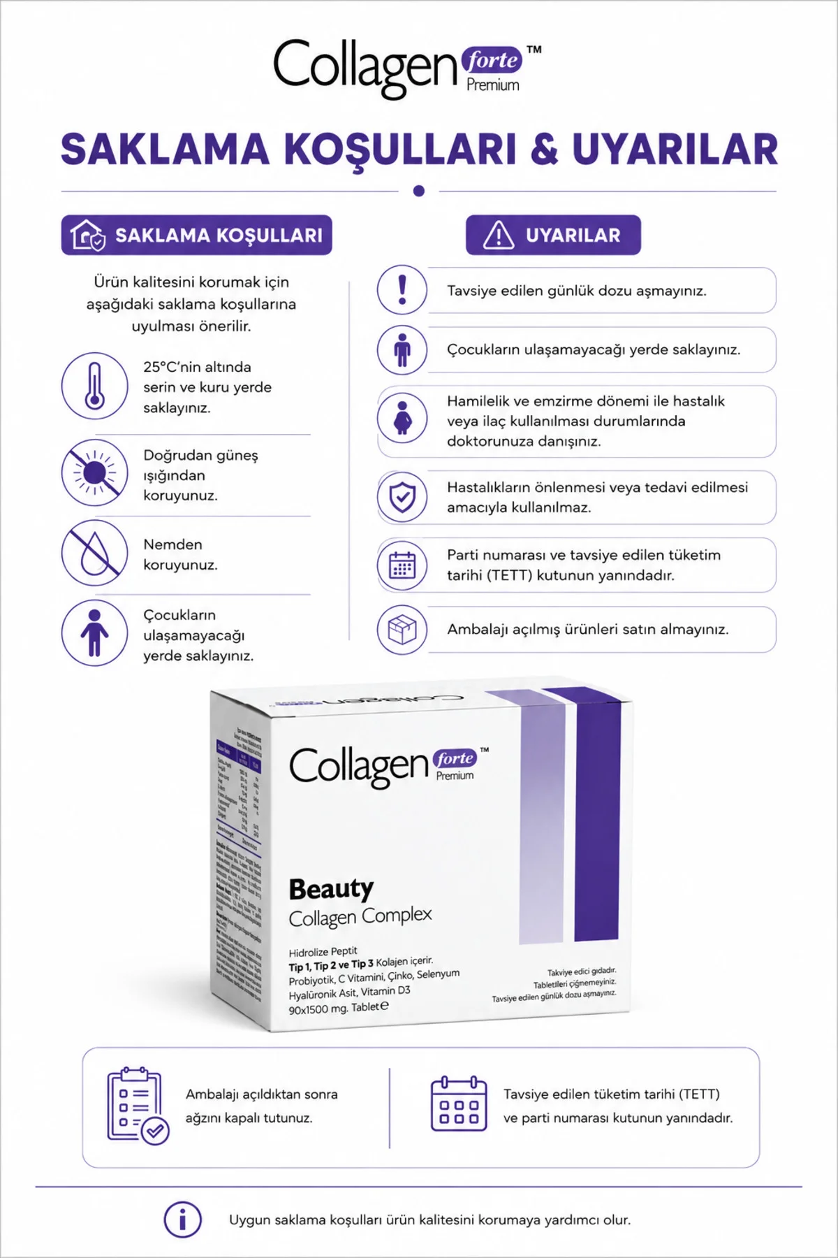 Beauty Collagen, Probiyotik & Multivitamin 1500mg X 90 Tablet Fiyatı, Yorumları ve Özellikleri