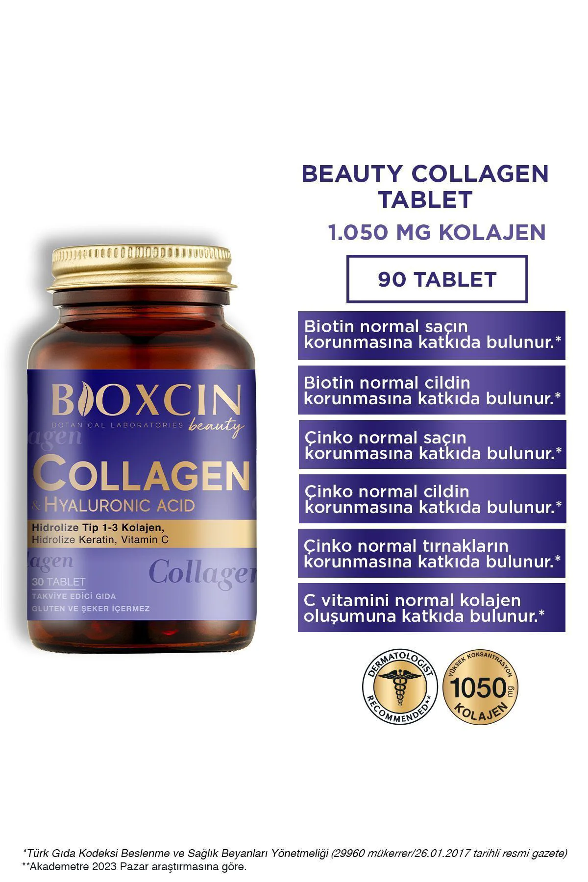 Beauty Collagen Tablet Tip 1 & Tip 3 Hidrolize Kolajen Tablet (3