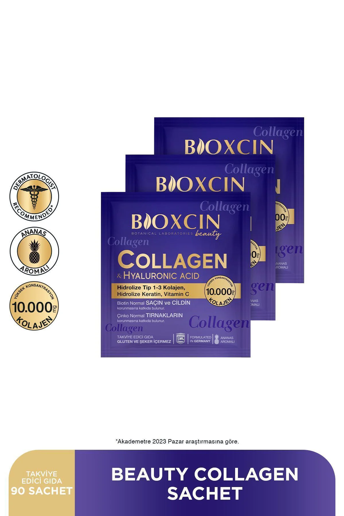 Beauty Collagen Toz Saşe 10.000 mg Tip 1 & 3 Hidrolize Kolajen Sa