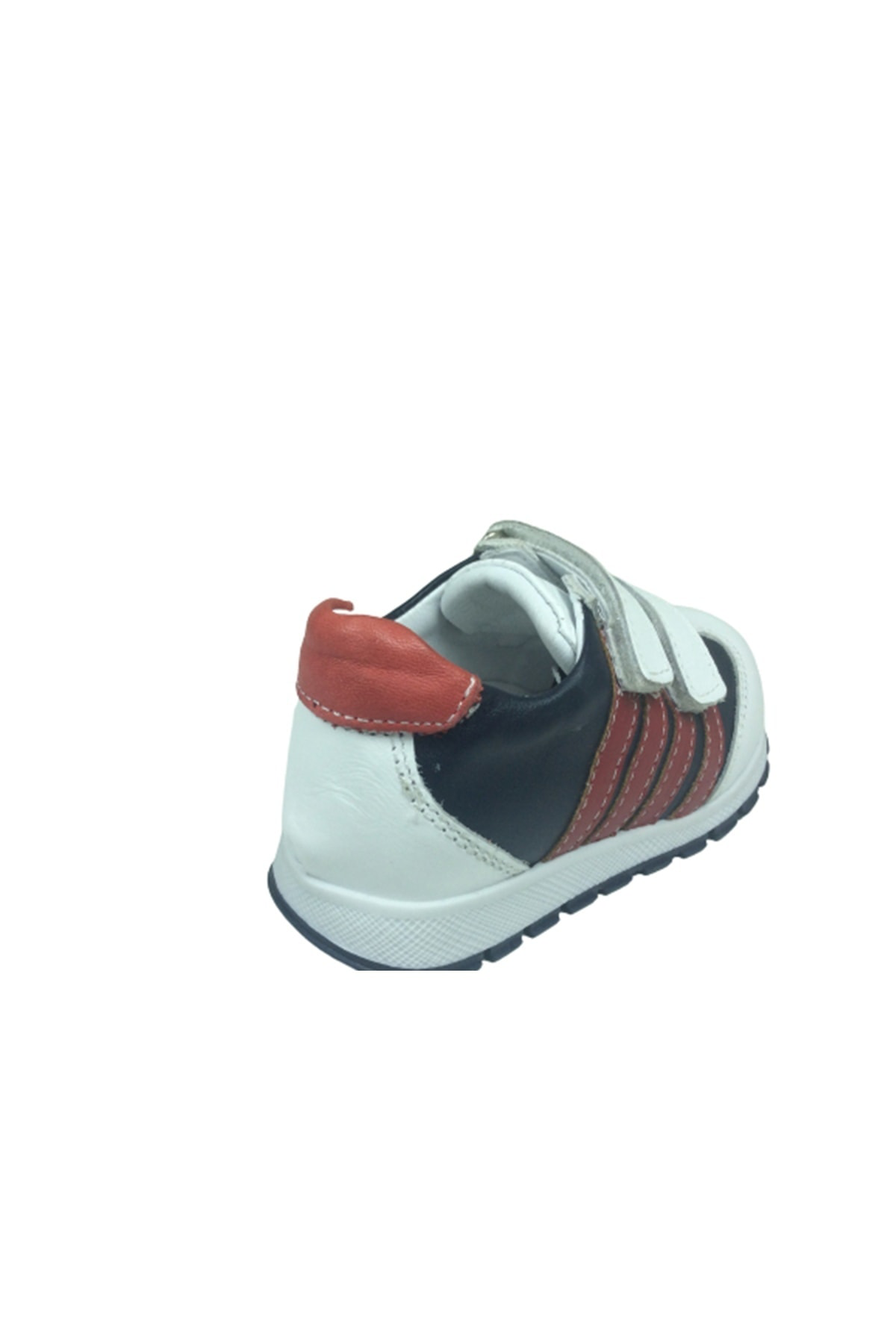 Bebe Erkek Çocuk Spor Ayakkabı Beyaz-siyah Cırtlı % 100 Deri Anat