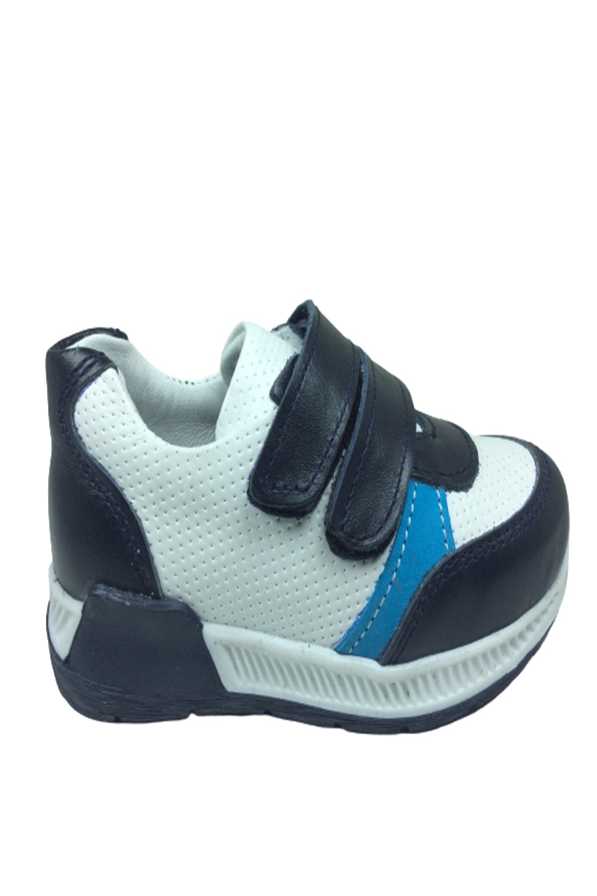 Bebe Erkek Çocuk Spor Ayakkabı Lacivert-beyaz-turkuaz1 Cırtlı % 1