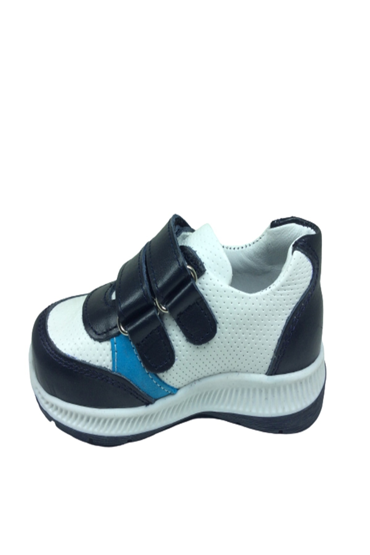 Bebe Erkek Çocuk Spor Ayakkabı Lacivert-beyaz-turkuaz1 Cırtlı % 1