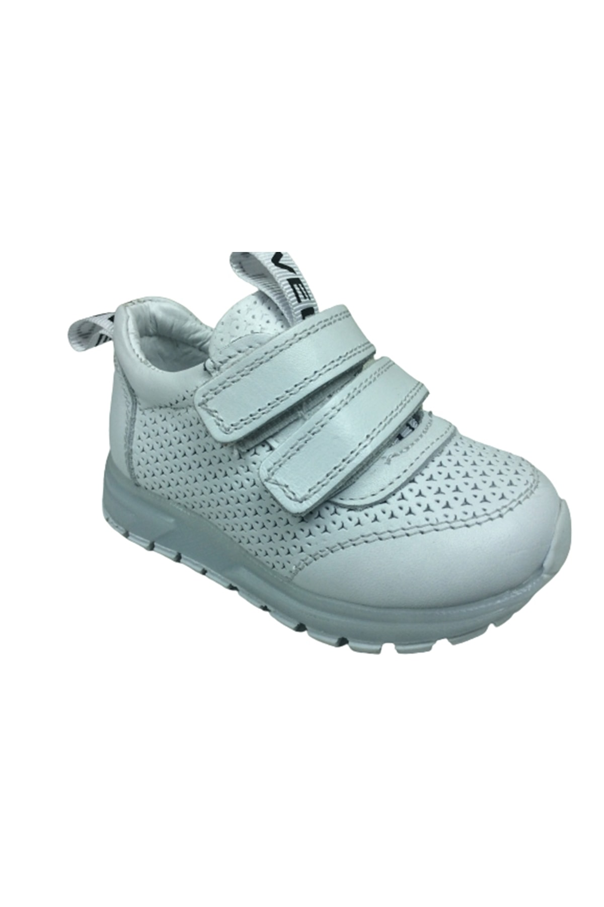 Bebe Kız Erkek Unisex Çocuk Spor Ayakkabı Beyaz Lazer Cırt % 100