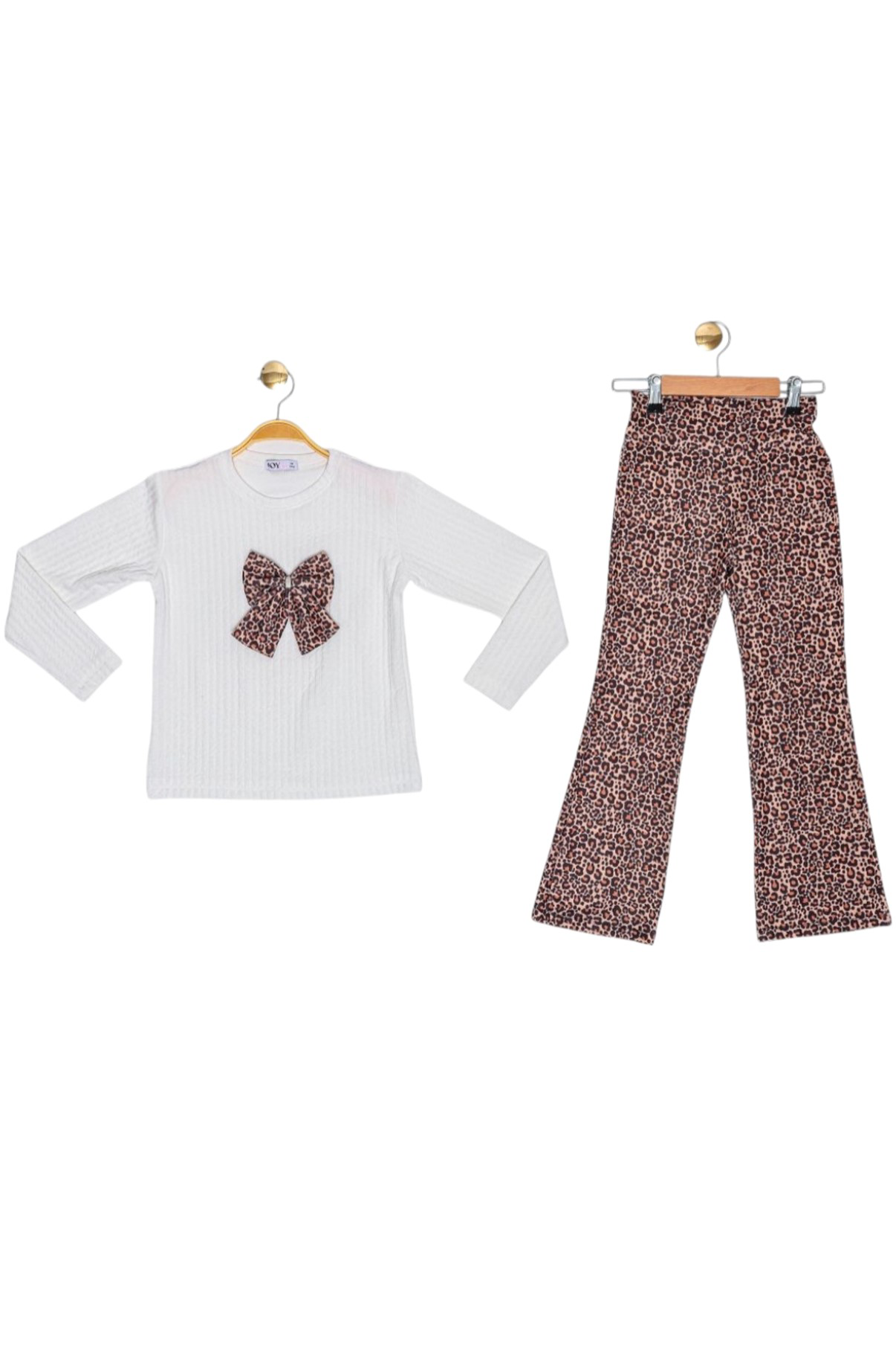 Bebe Yakalı Triko Leopar Taytlı 2 Li Takım 4/12 Yaş Bebe Yakalı Triko Leopar Taytlı 2 Li Takım 4/12 Yaş