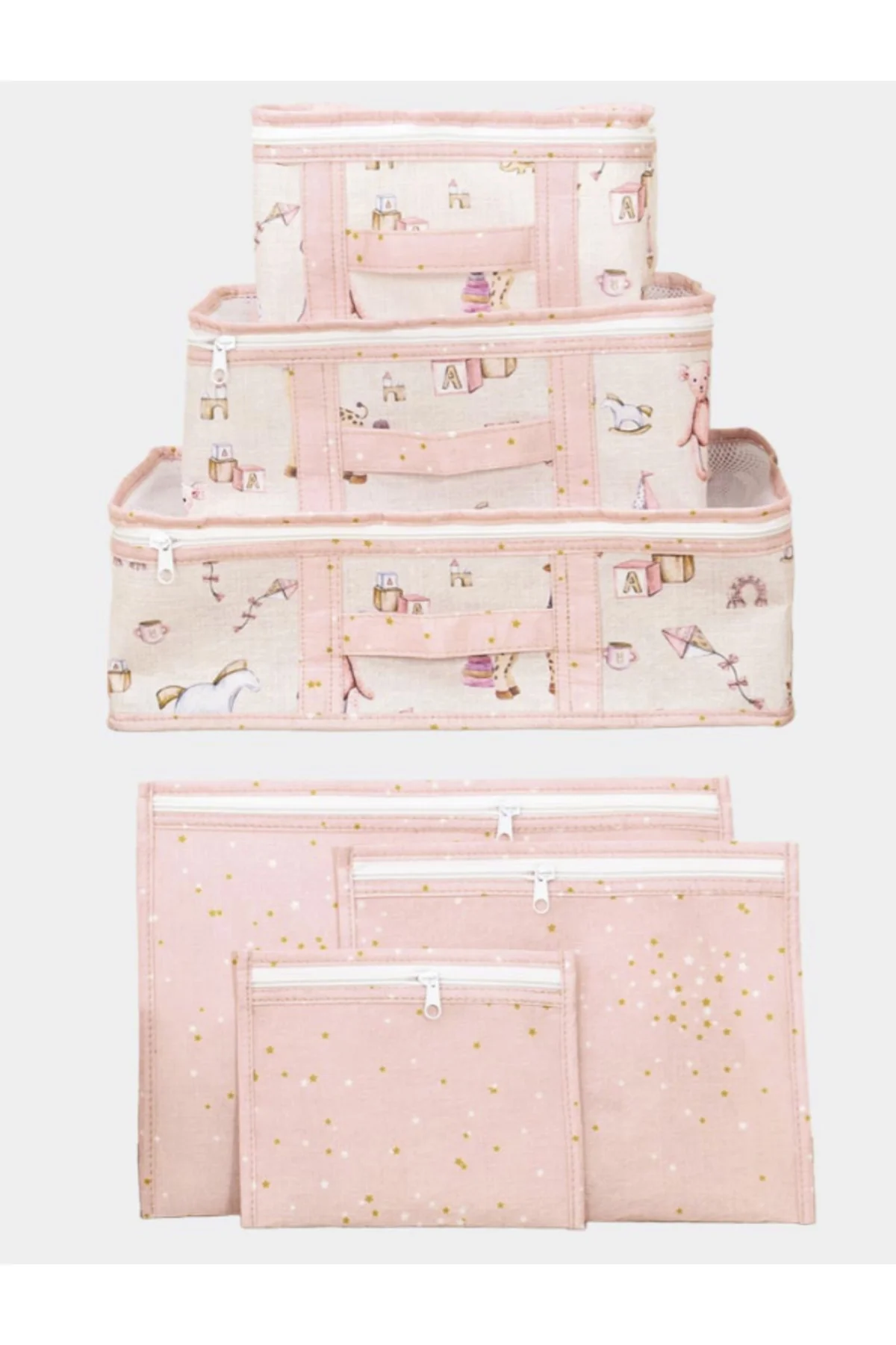 Bebek 6’lı Seyahat Seti,Bebek Bakım Çantası Seyahat Bebek Hurcu H