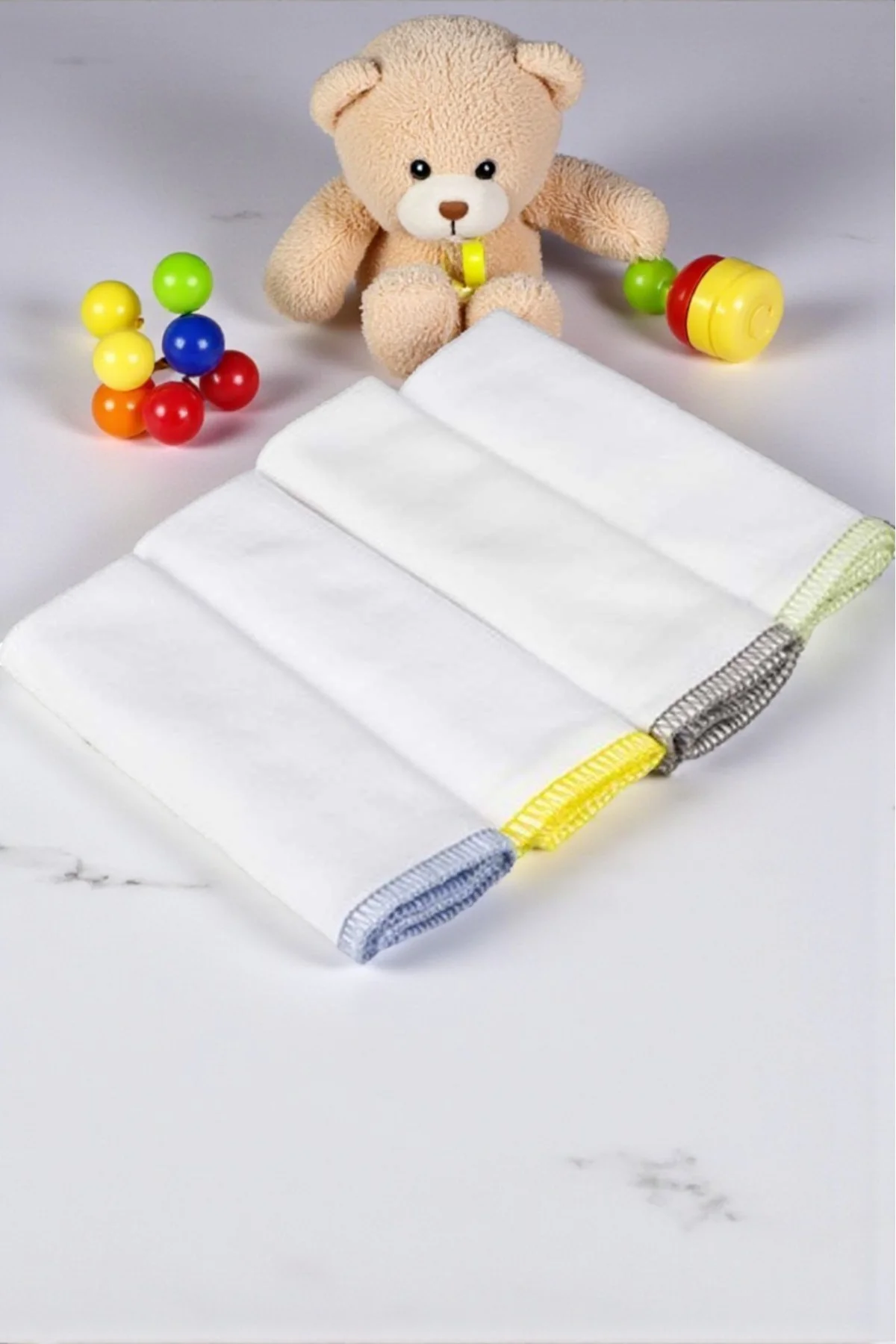 Bebek Ağız Silme Mendili 4'lü Paket %100 Pamuk Bebek Ağız Silme Mendili 4'lü Paket %100 Pamuk