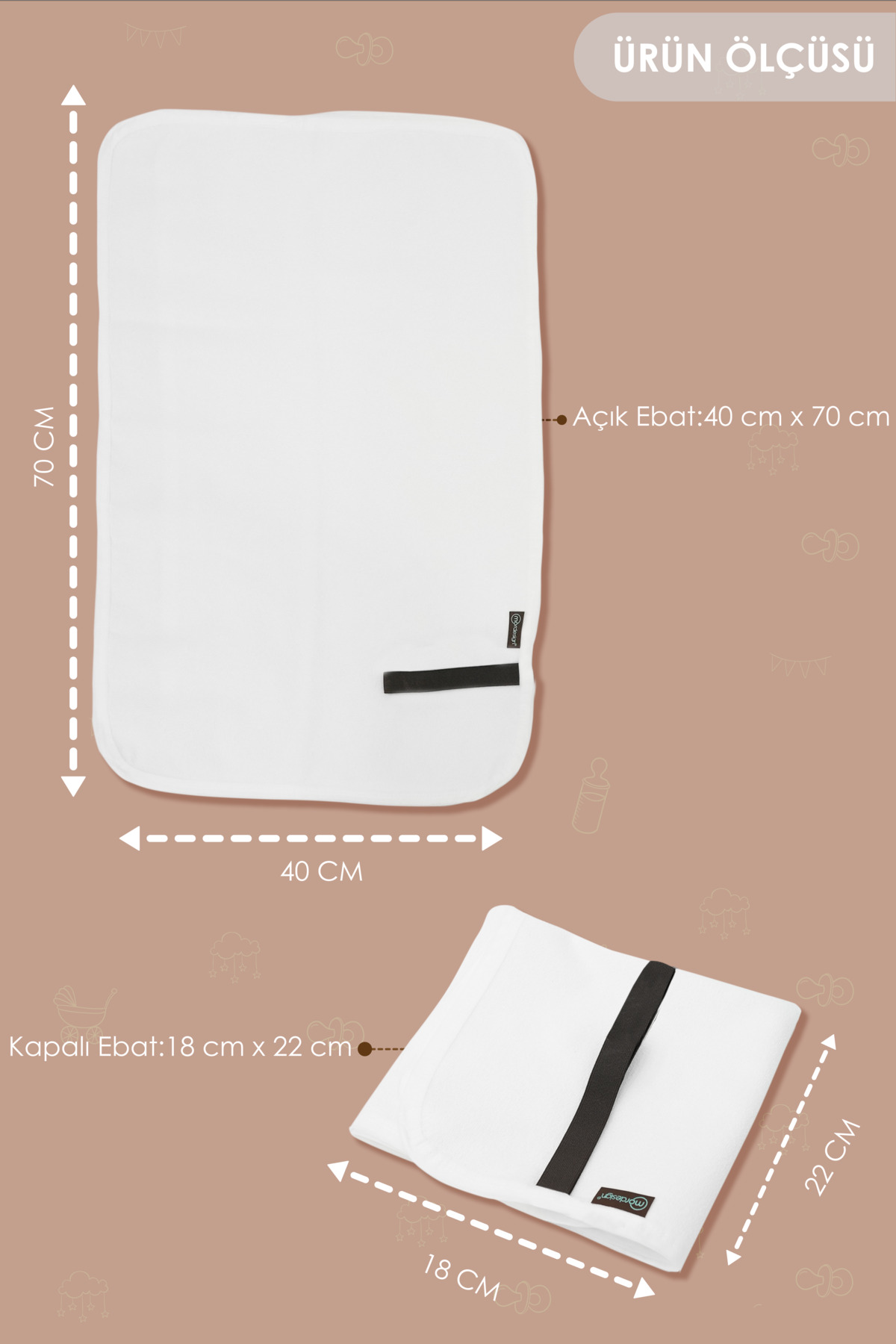 Mordesign Bebek Alez Alt Açma, Sıvı Geçirmez Alez Alt Değiştirme, 3'Lü Bakı