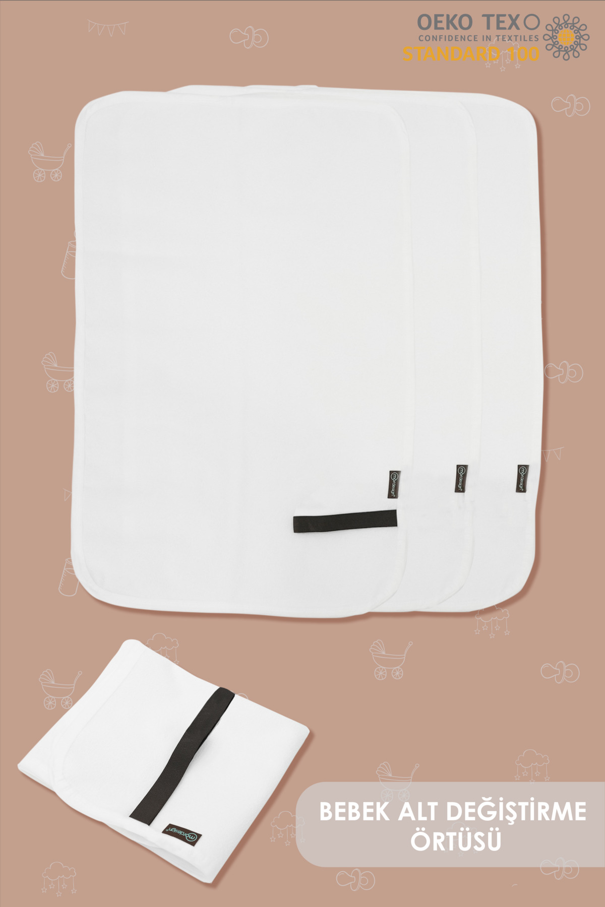 Mordesign Bebek Alez Alt Açma, Sıvı Geçirmez Alez Alt Değiştirme, 3'Lü Bakı