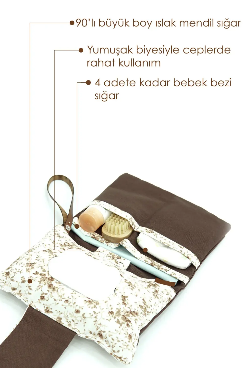 Mordesign Bebek Alt Açma Bakım Çantası, Anne Bebek Organizeri, Yıkanabilir,