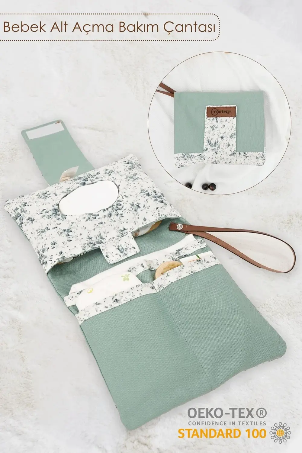 Mordesign Bebek Alt Açma Bakım Çantası, Anne Bebek Organizeri, Yıkanabilir,