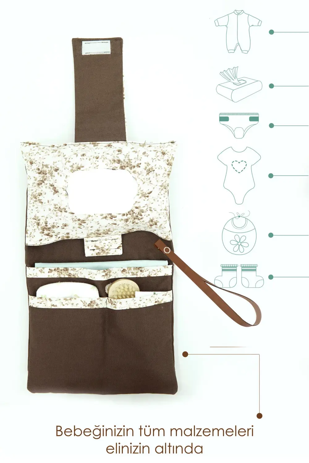 Mordesign Bebek Alt Açma Bakım Çantası, Anne Bebek Organizeri, Yıkanabilir,