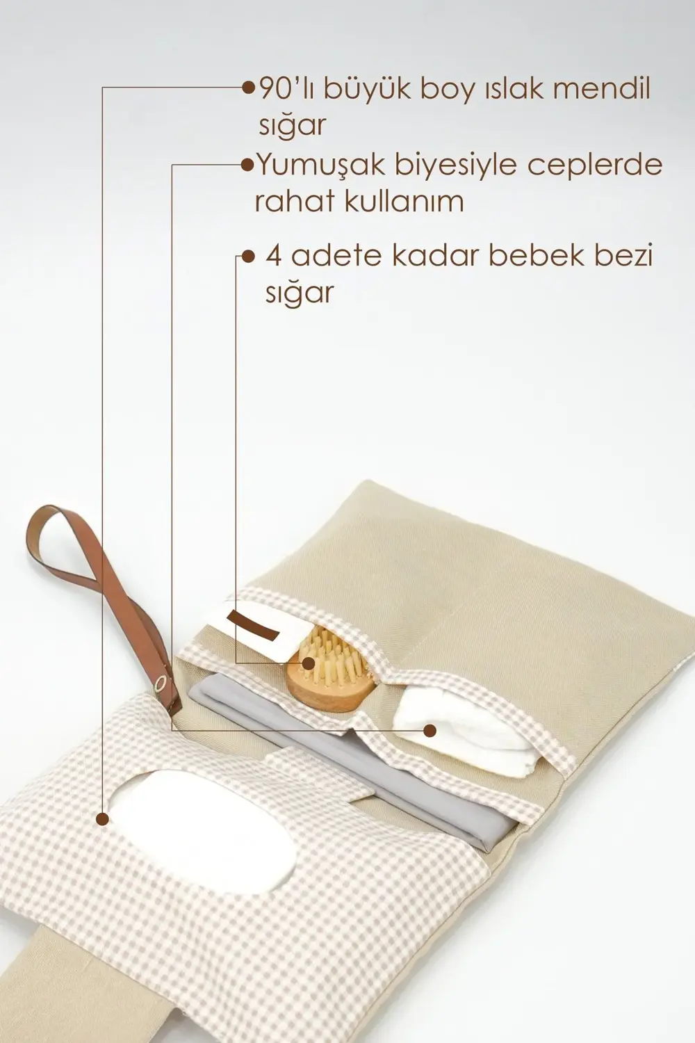 Mordesign Bebek Alt Açma Bakım Çantası, Anne Bebek Organizeri, Yıkanabilir,