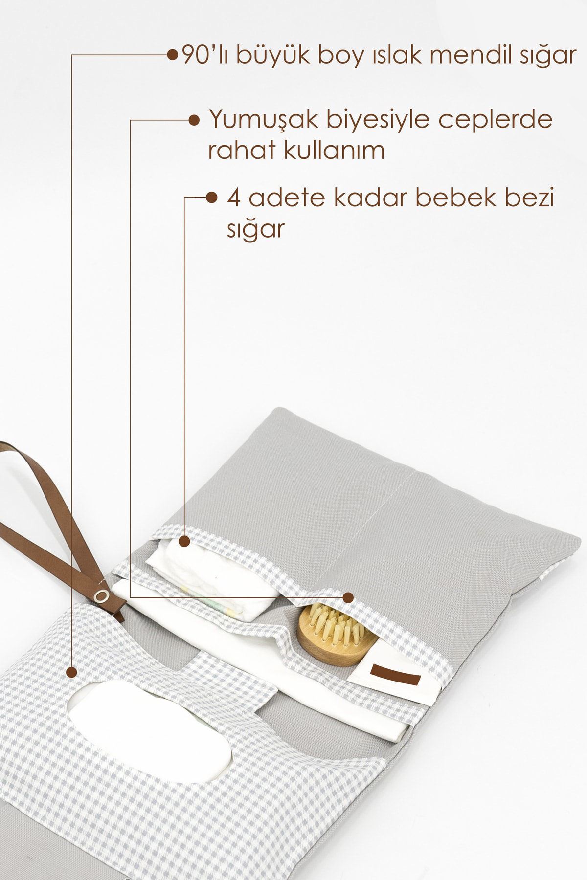 Mordesign Bebek Alt Açma Bakım Çantası, Anne Bebek Organizeri, Yıkanabilir,