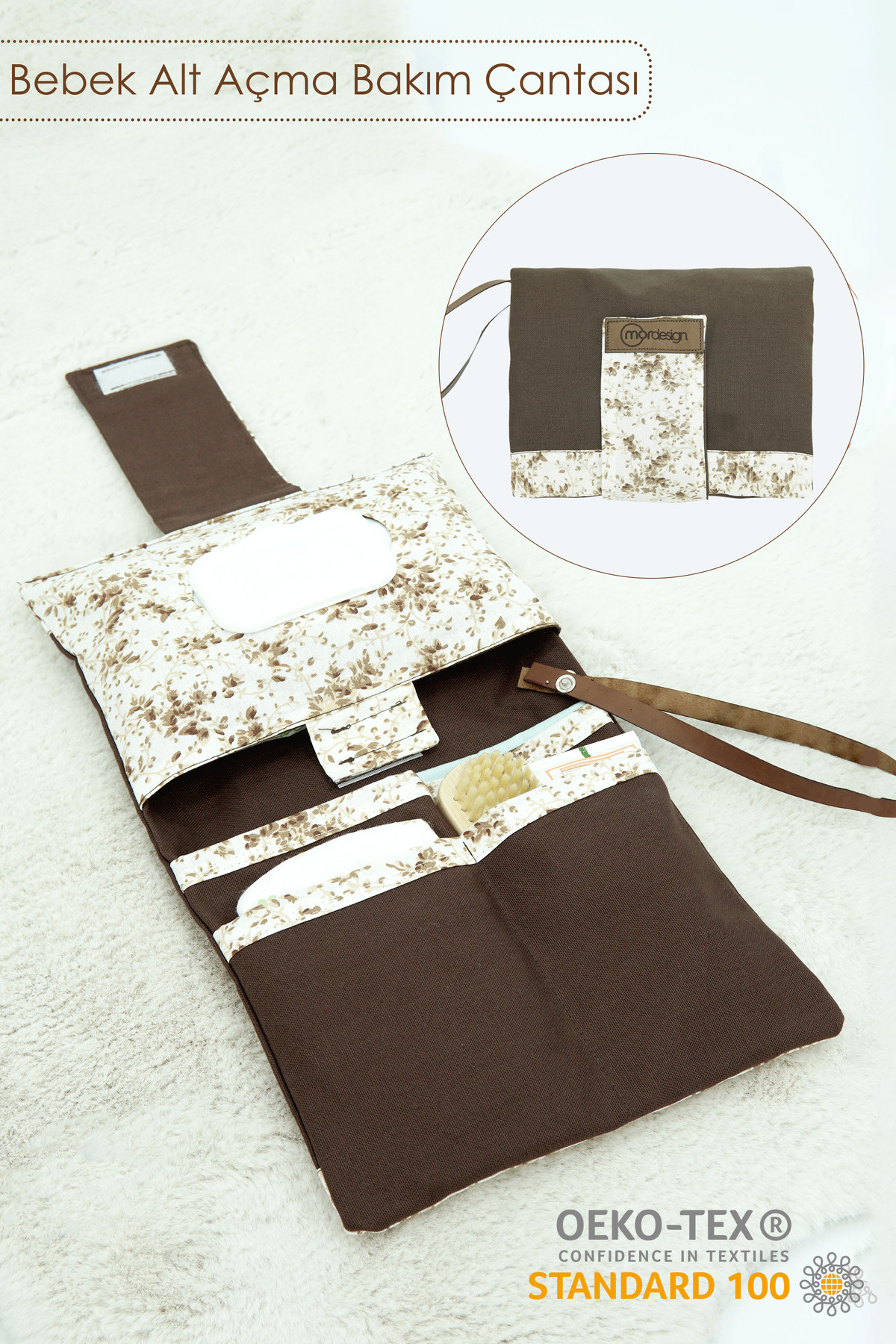 Mordesign Bebek Alt Açma Bakım Çantası, Anne Bebek Organizeri, Yıkanabilir,