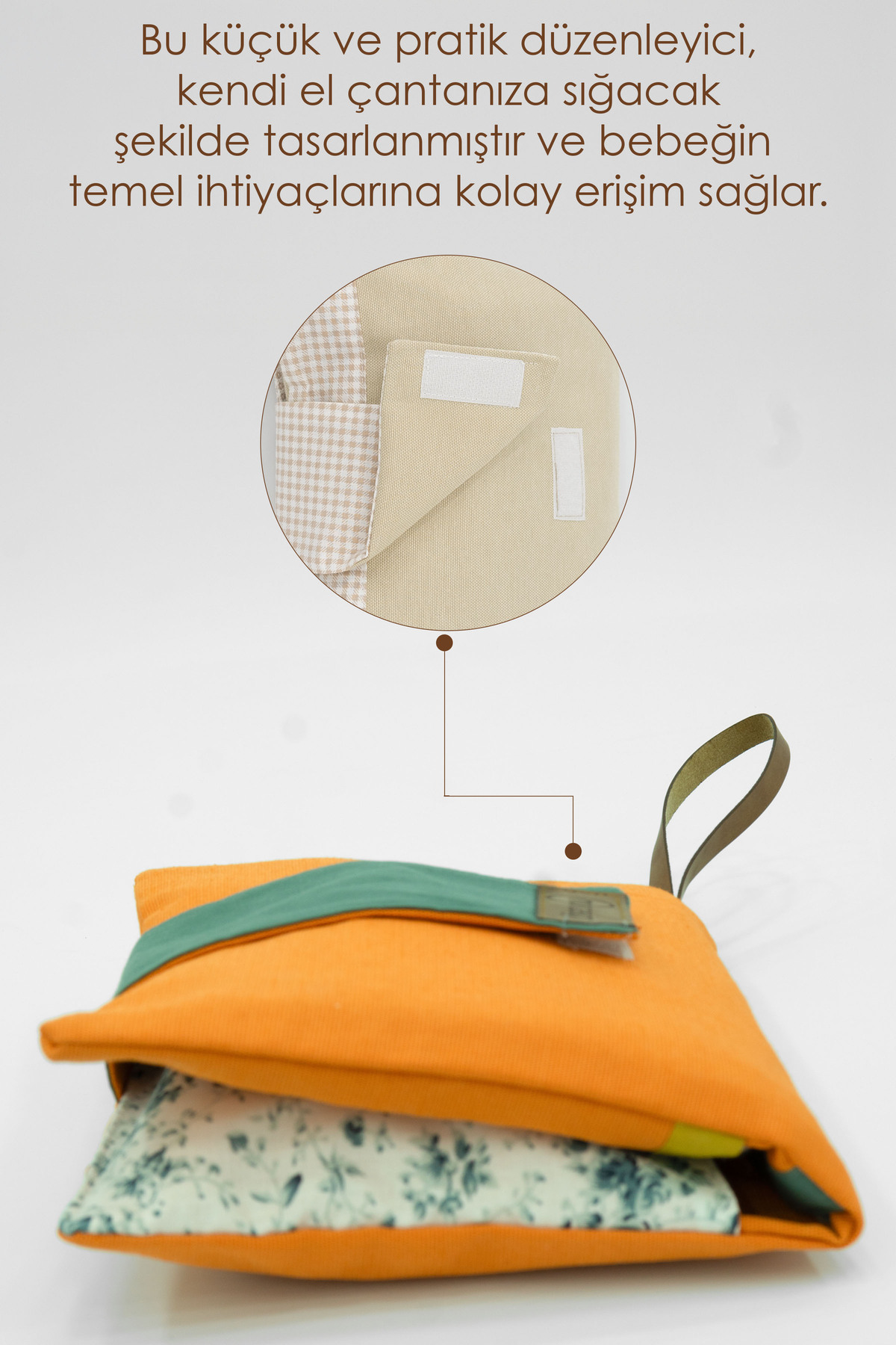 Mordesign Bebek Alt Açma Bakım Çantası, Anne Bebek Organizeri, Yıkanabilir,