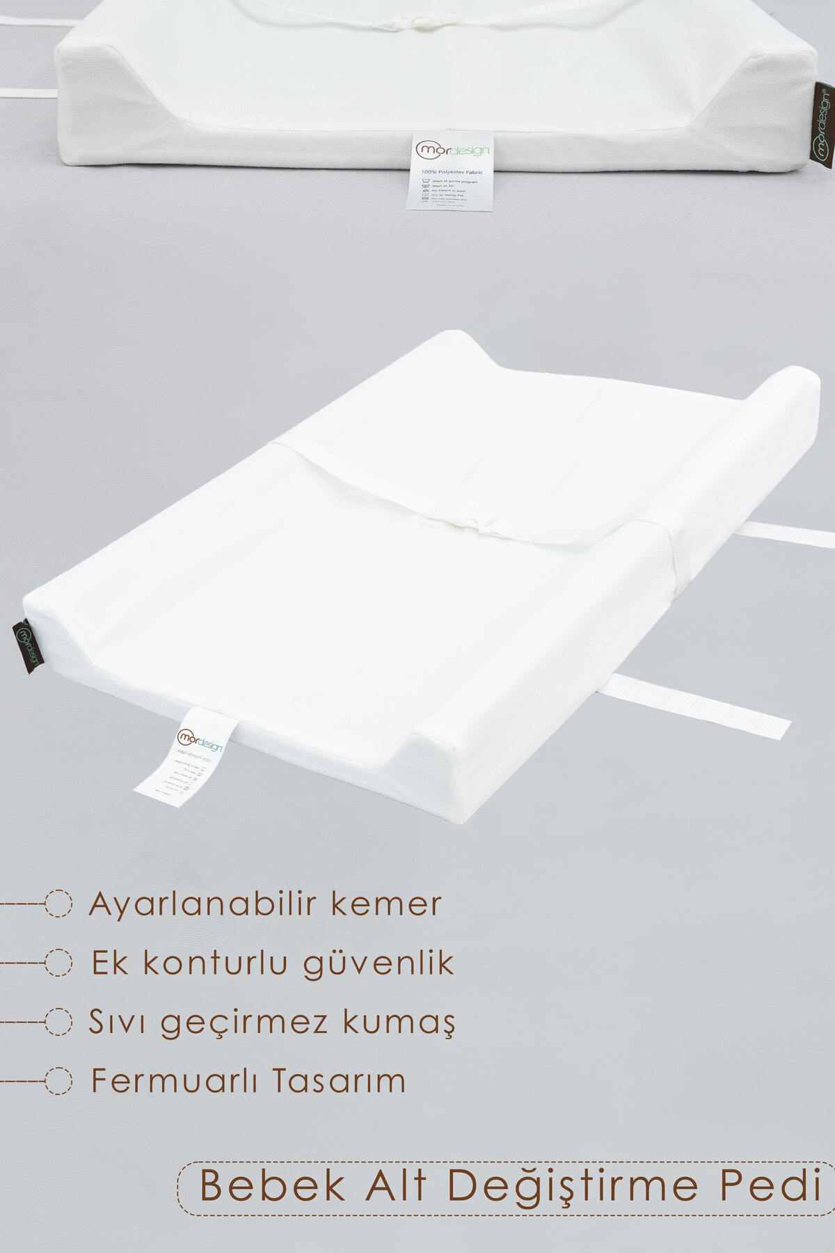 Bebek Alt Açma Minderi, Alt Değiştirme Pedi, Ek Konturlu, Organiz