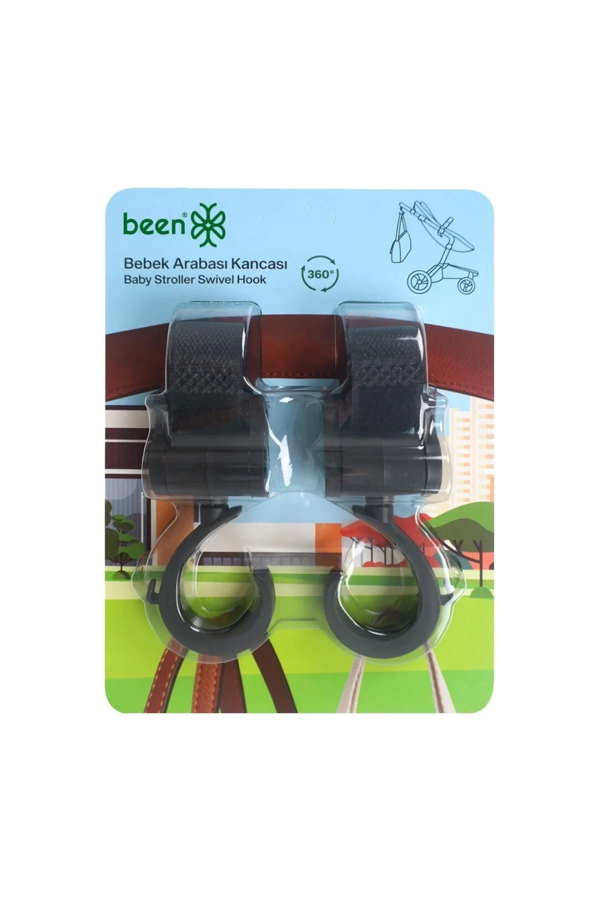 Bebek Arabası Kancası 2'li Siyah