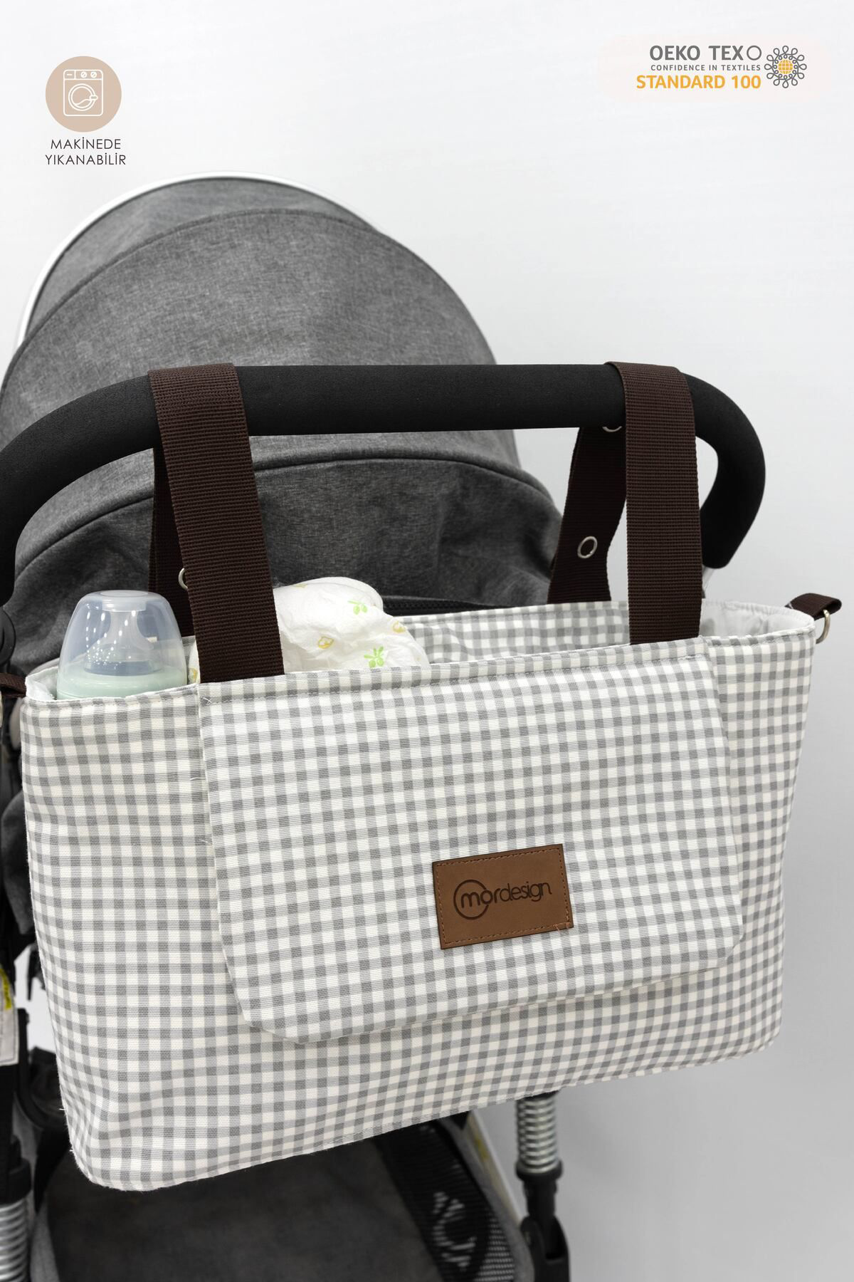 Mordesign Bebek Arabası Organizer Çanta, Omuz Akılı , Anne Bebek Bakım Çant