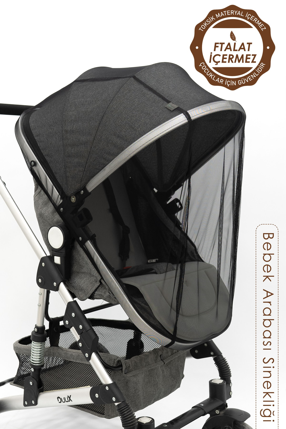 Mordesign Bebek Arabası Sinekliği/Cibinliği, Sahra Serisi, Siyah (Tüm Bebek