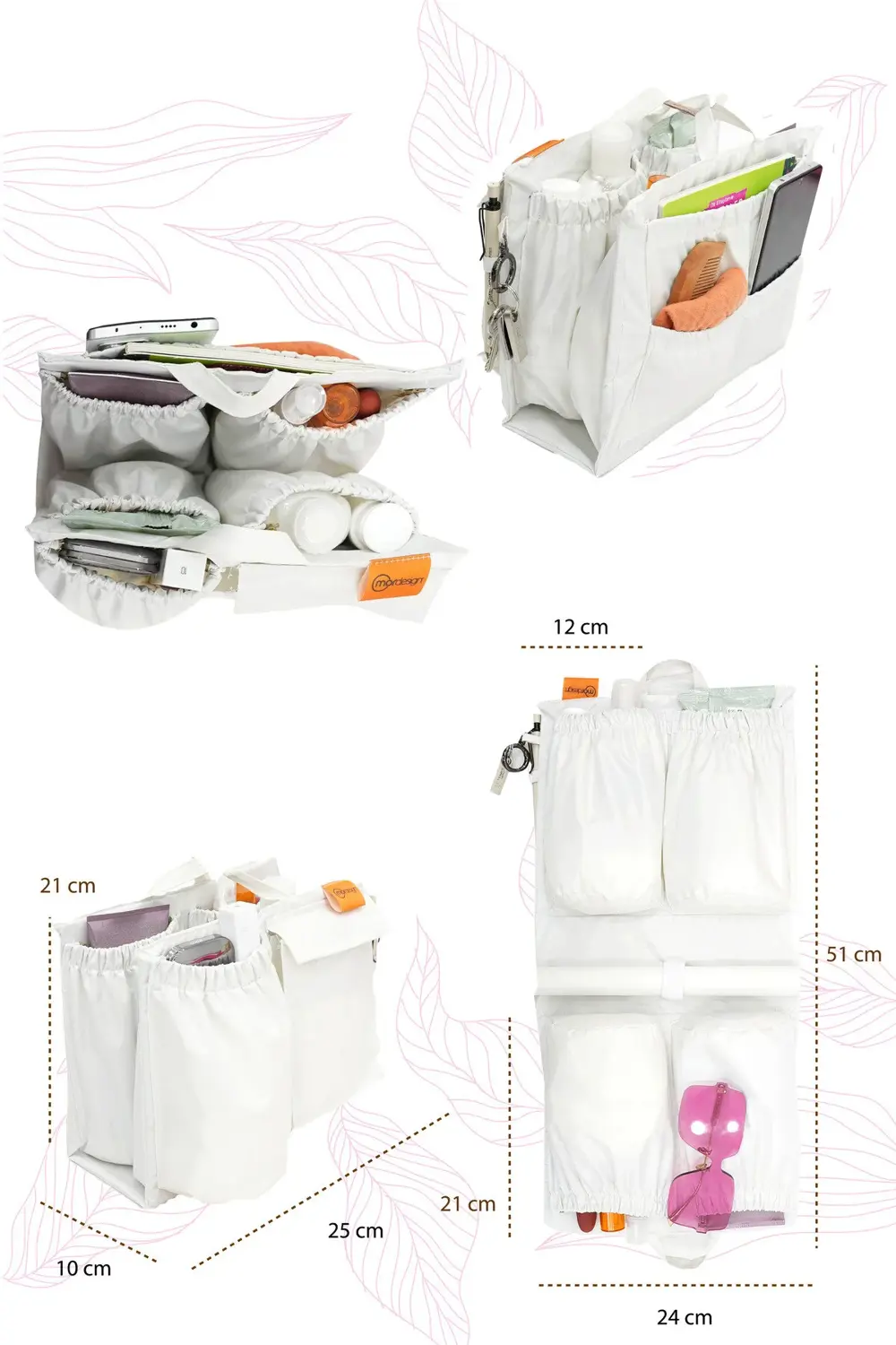 Bebek Bakım Çanta Organizeri, 9 Cepli Çok Amaçlı Düzenleyici, Bag