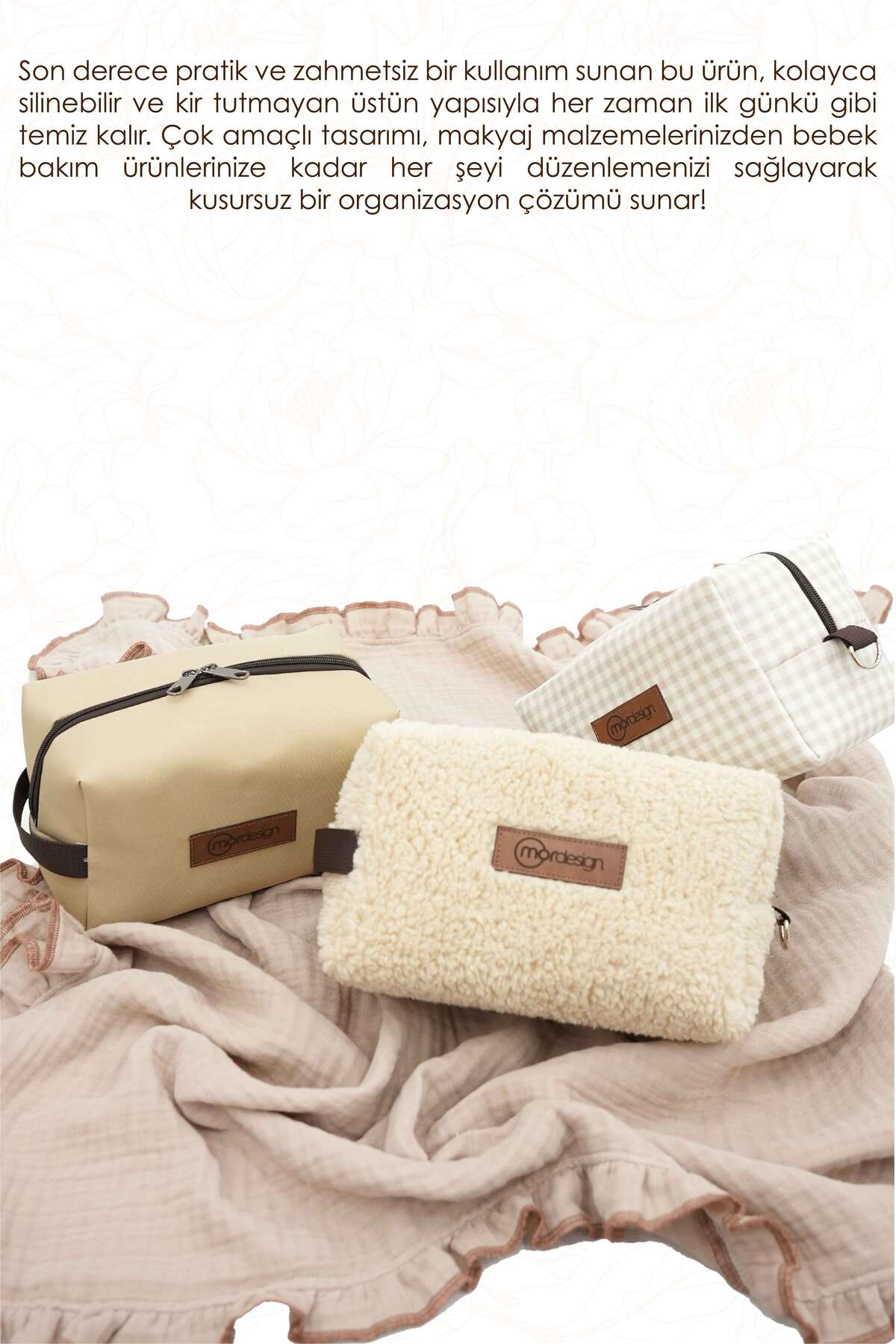 Mordesign Bebek Bakım Çantası Organizeri, İslak/Kuru, Kirli/Temiz Çamaşır,